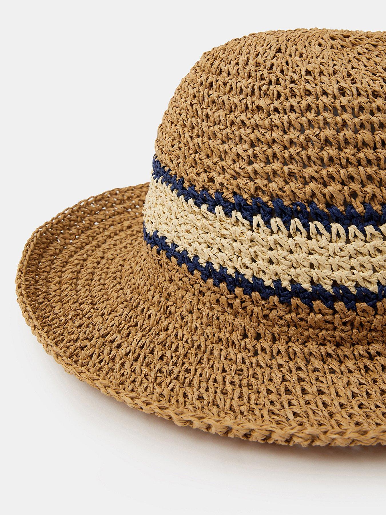  image of accessorize-varsity-stripe-woven-bucket-hat