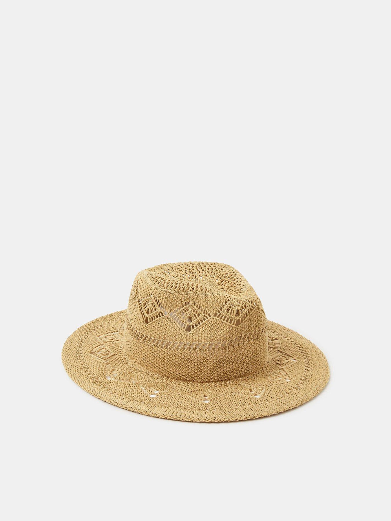  image of accessorize-woven-fedora-hat