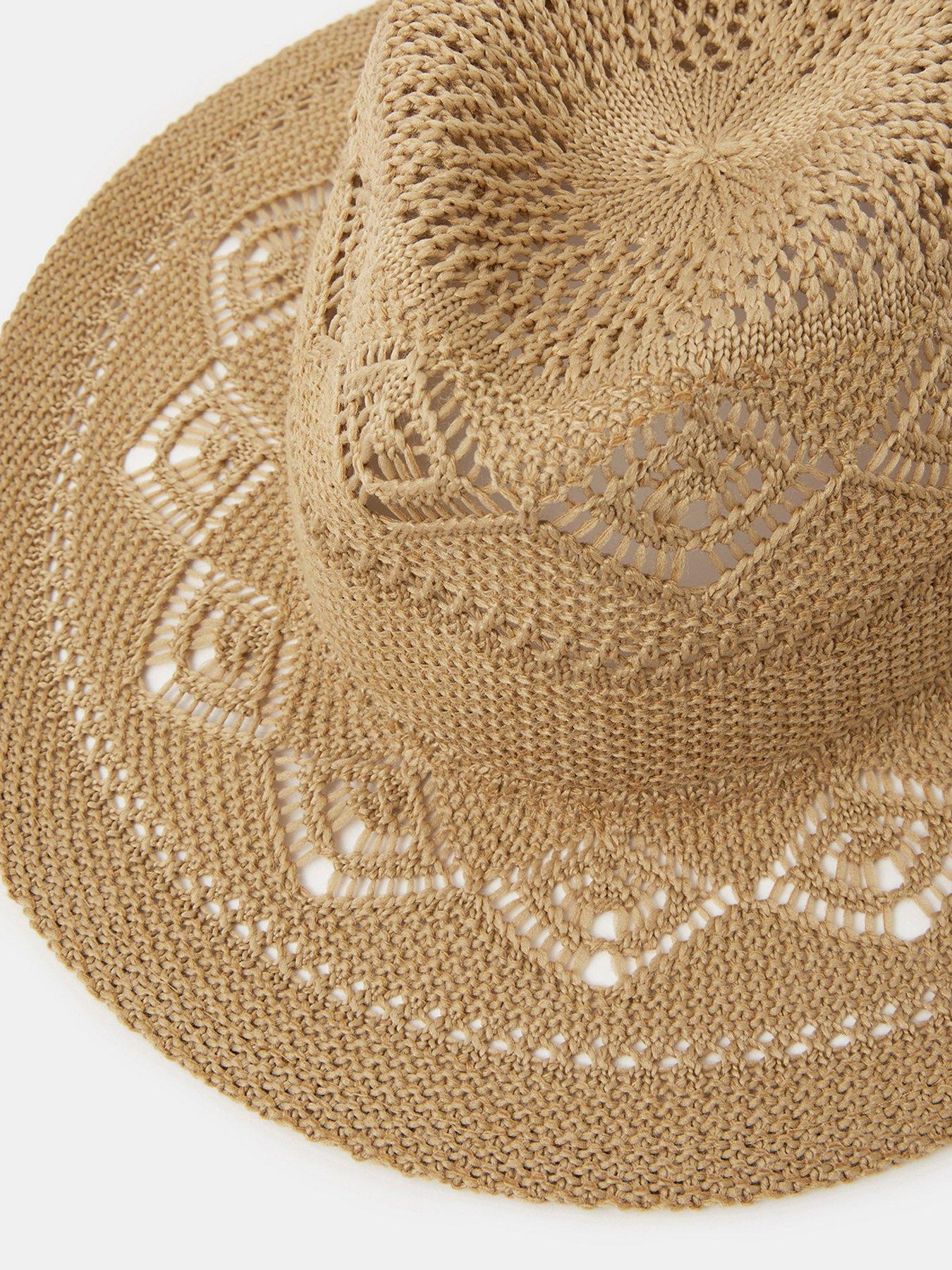  image of accessorize-woven-fedora-hat