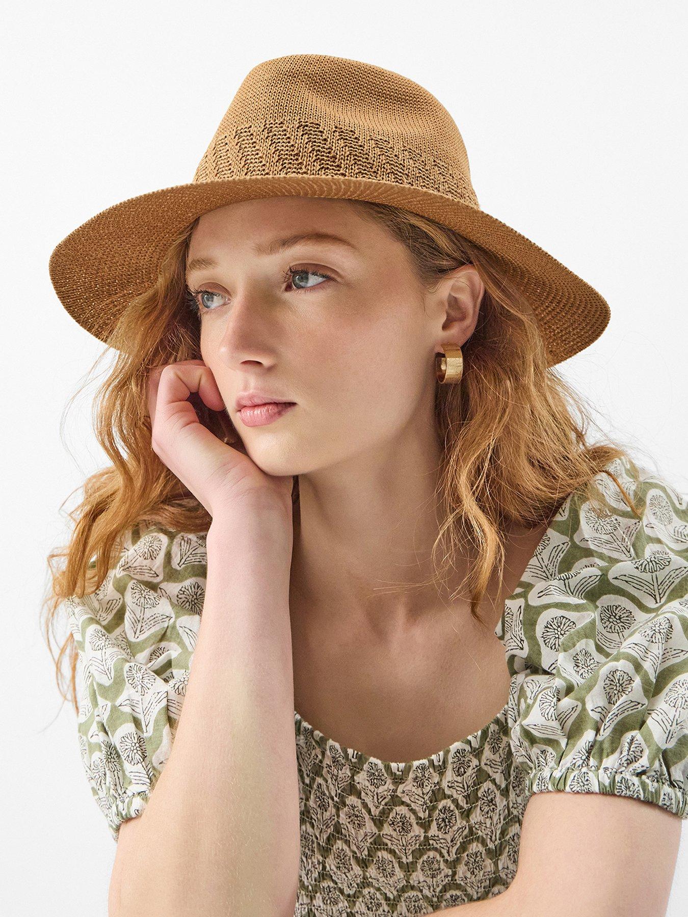 stillFront image of accessorize-woven-fedora-hat