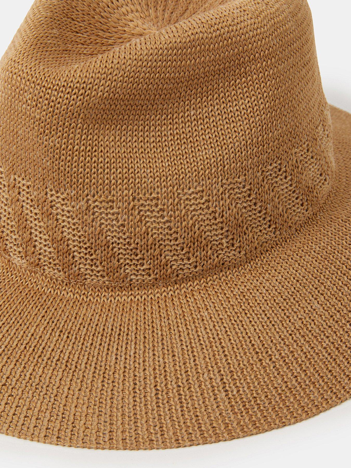  image of accessorize-woven-fedora-hat