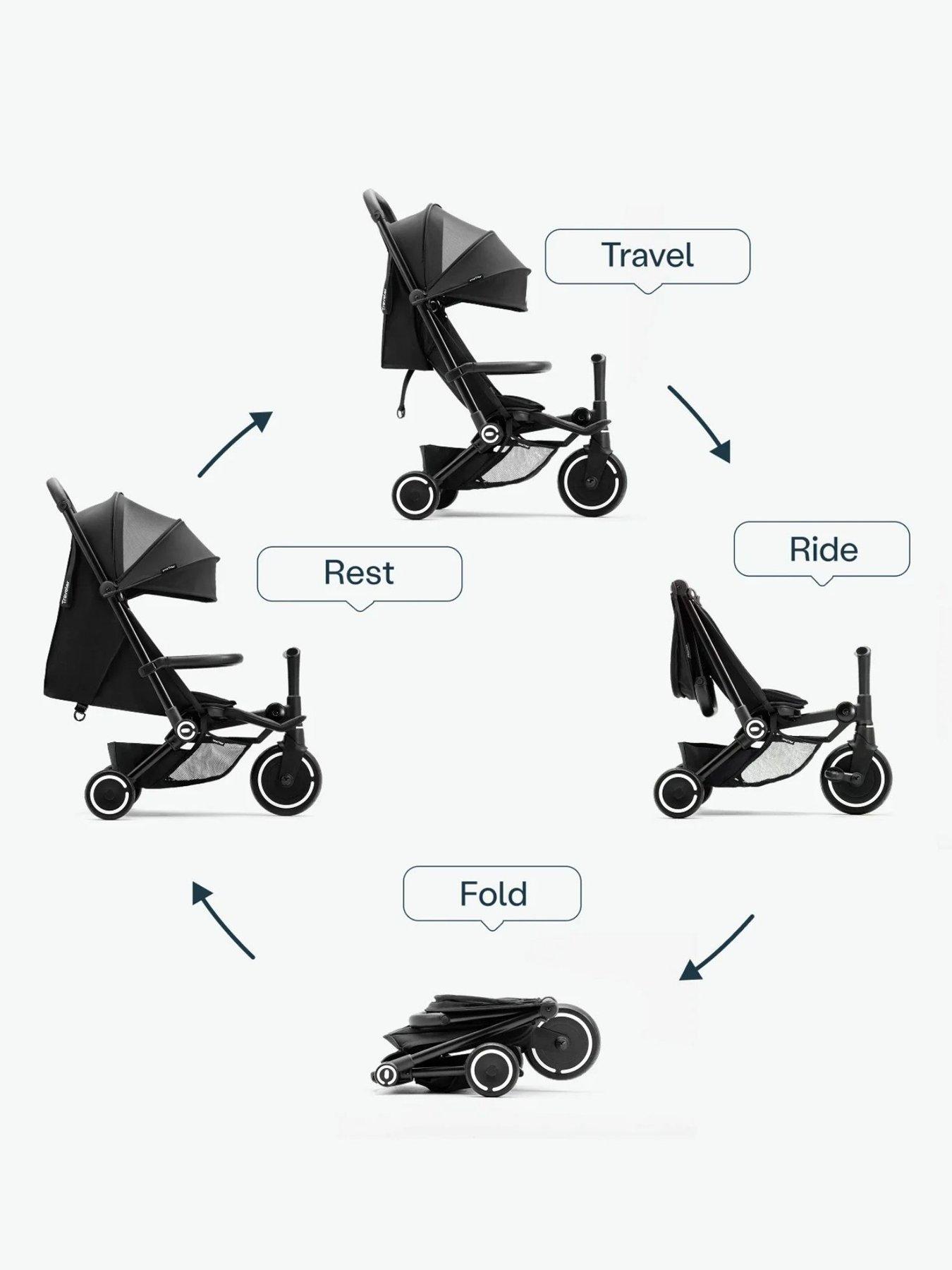 Image 4 of 8 of Smart Trike Traveler Active Stroller & Trike - Black