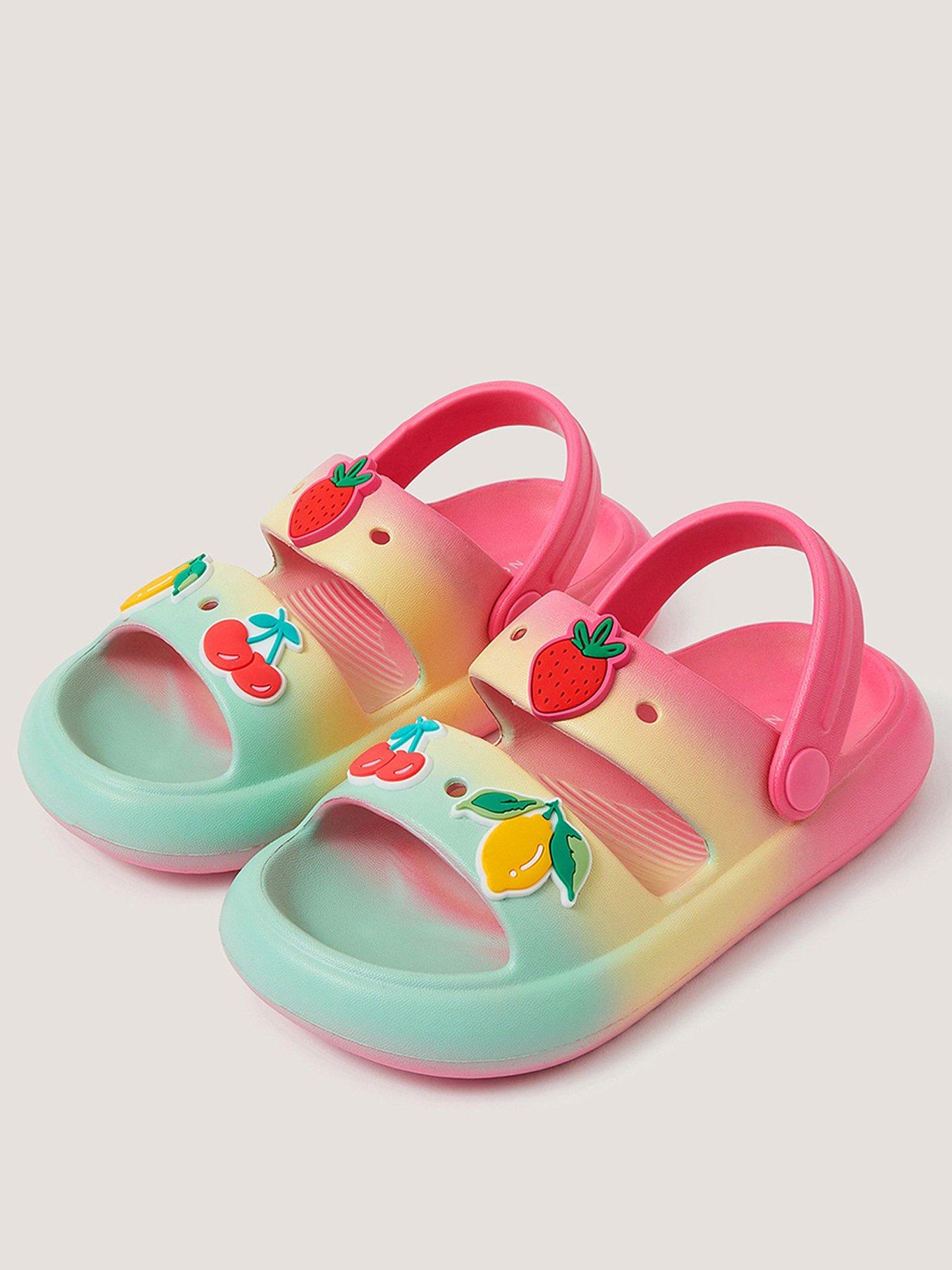 Image 2 of 3 of Monsoon Girls Fruity Plastic Sliders - Multi