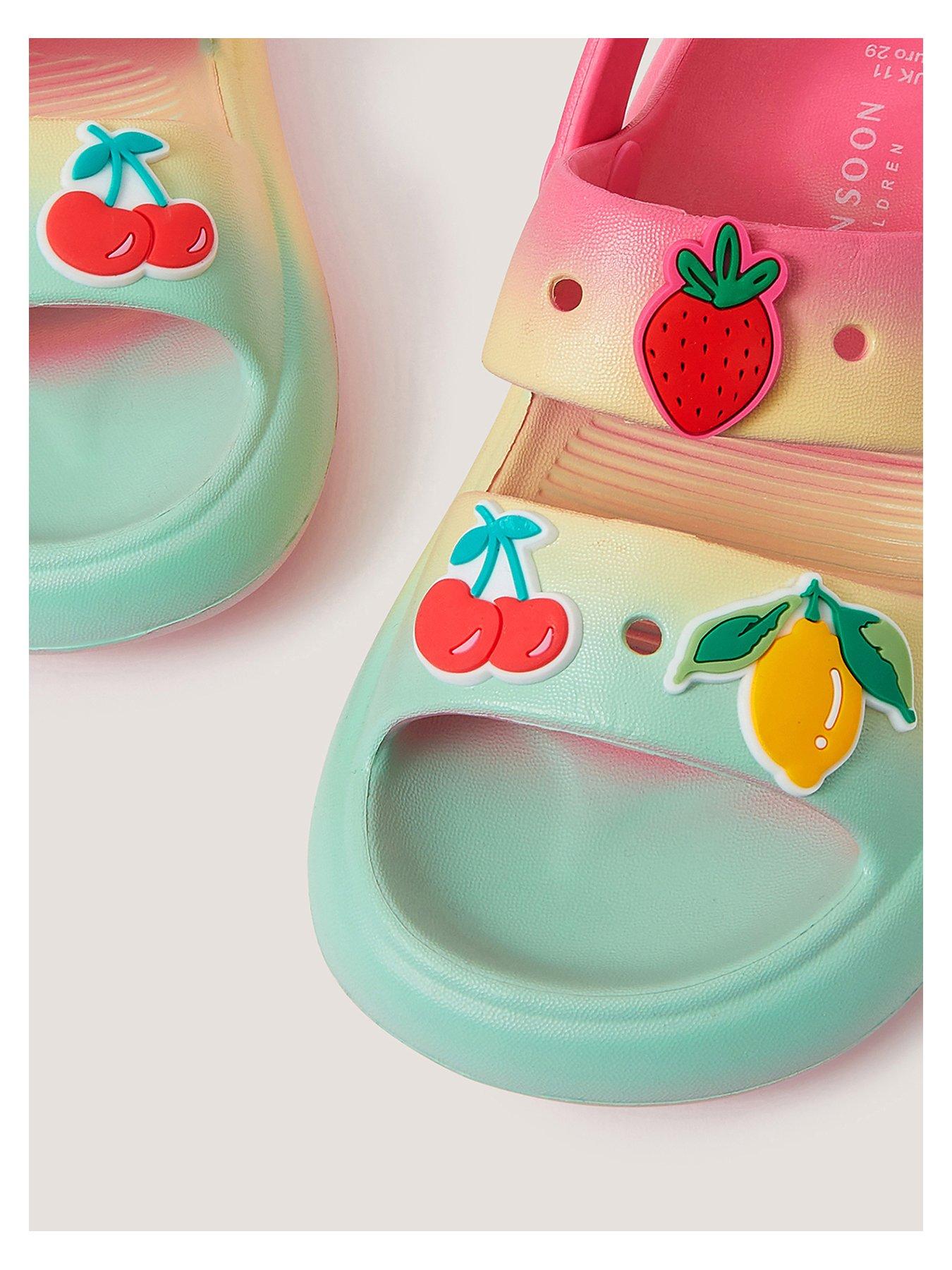 Image 3 of 3 of Monsoon Girls Fruity Plastic Sliders - Multi