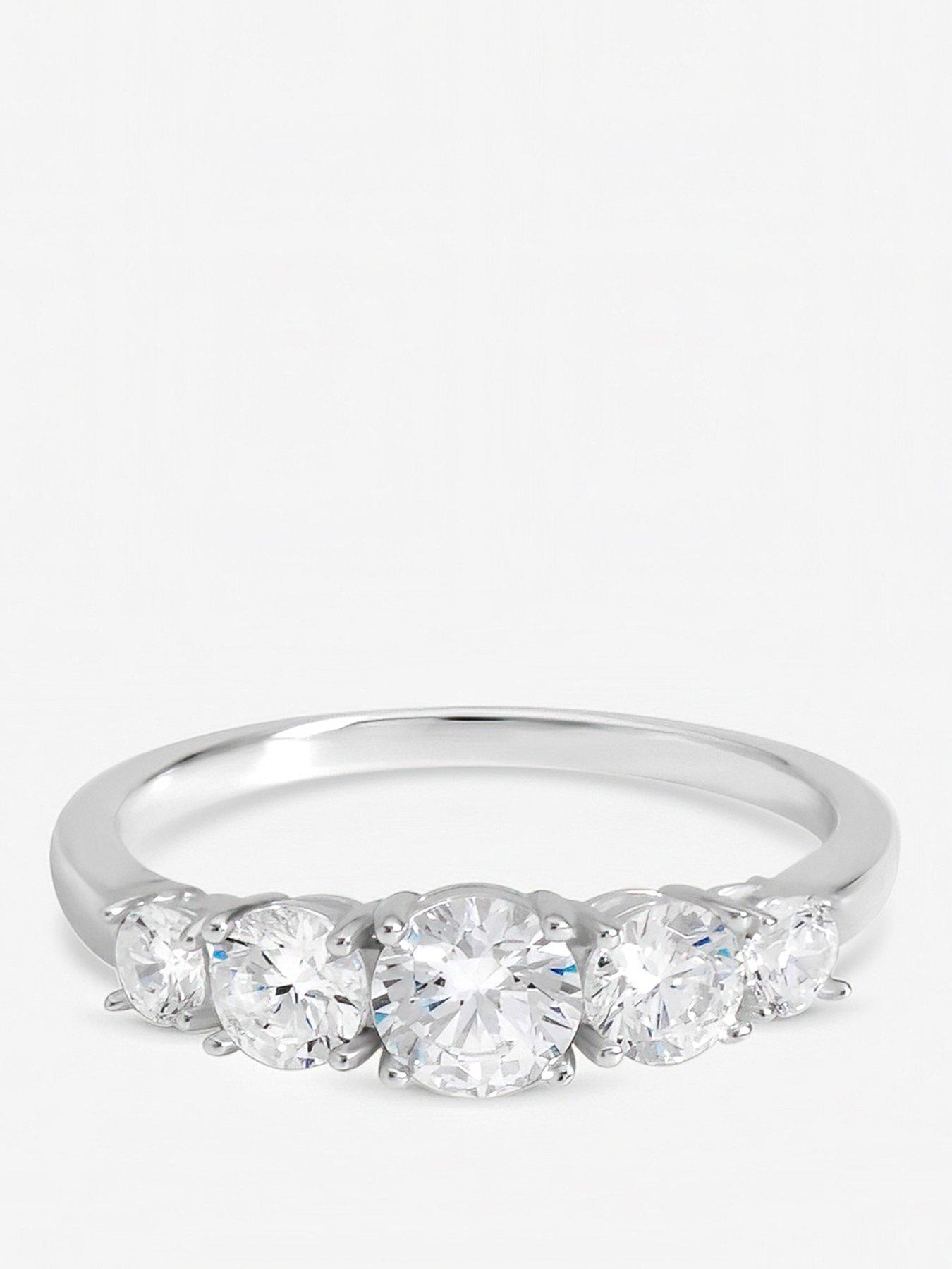  image of inicio-sterling-silver-plated-cubic-zirconia-band-engagement-ring-gift-pouch