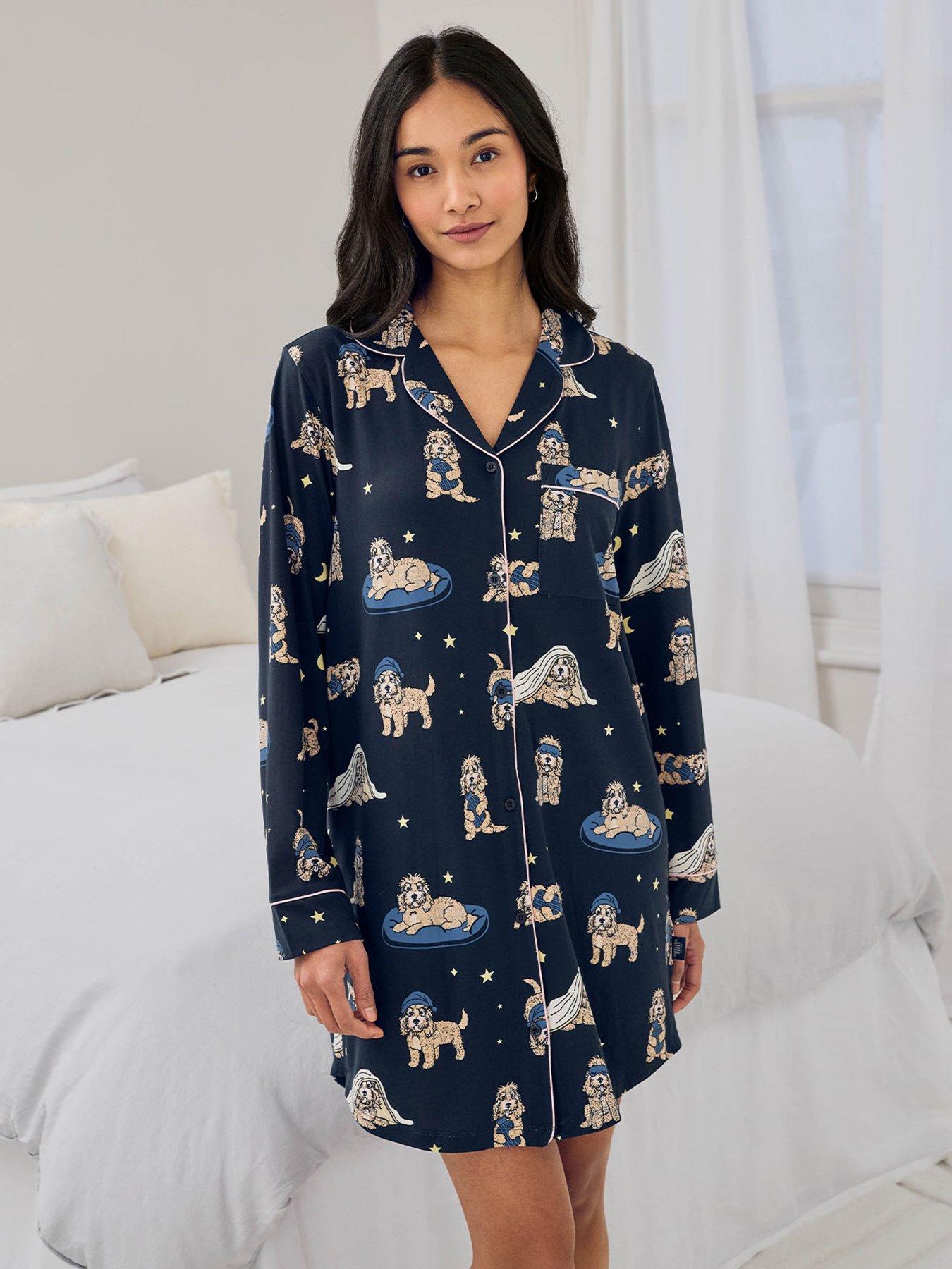  image of chelsea-peers-cockapoo-snooze-print-nightshirt