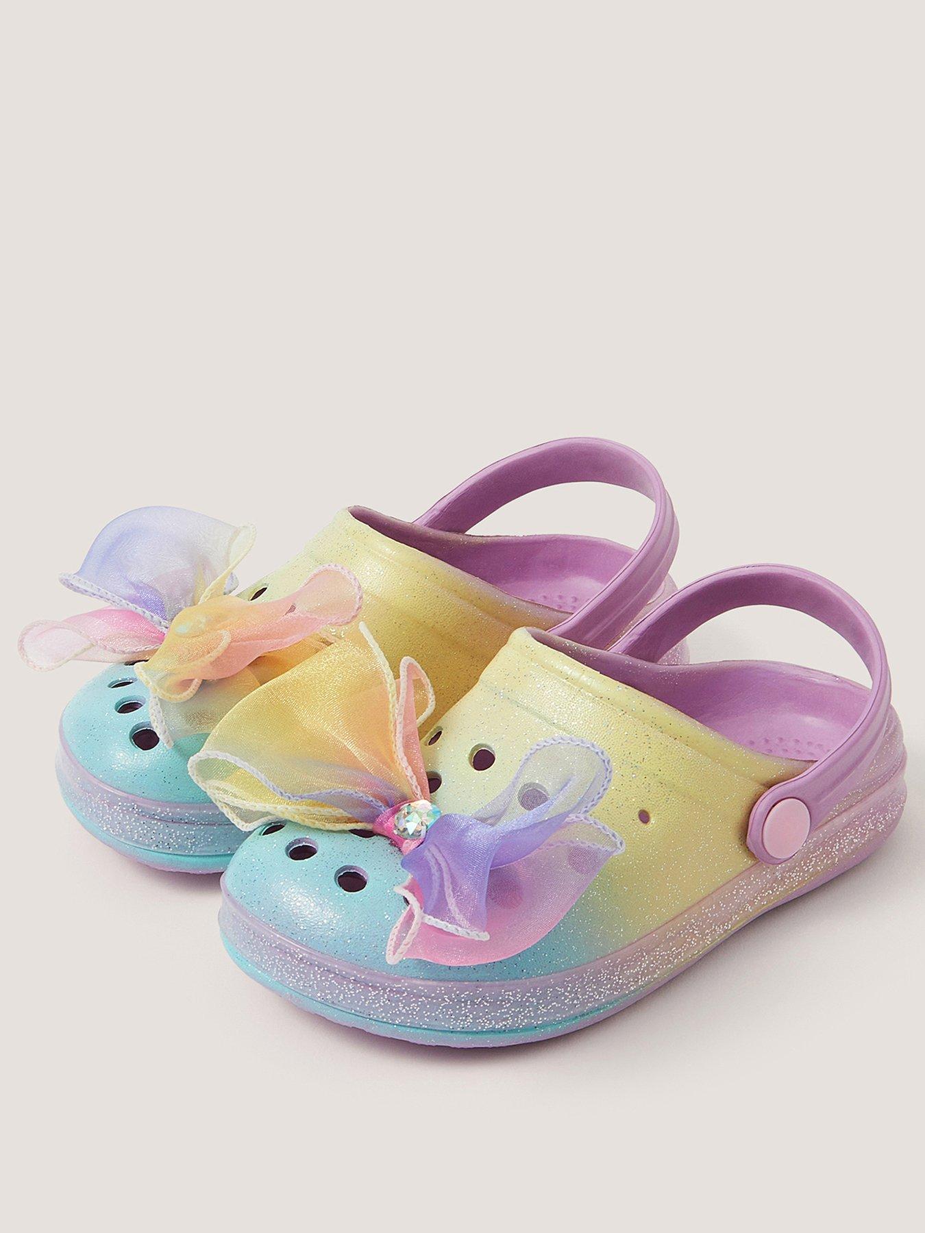 Image 2 of 3 of Monsoon Girls Ombre Mermaid Bow Clogs - Multi