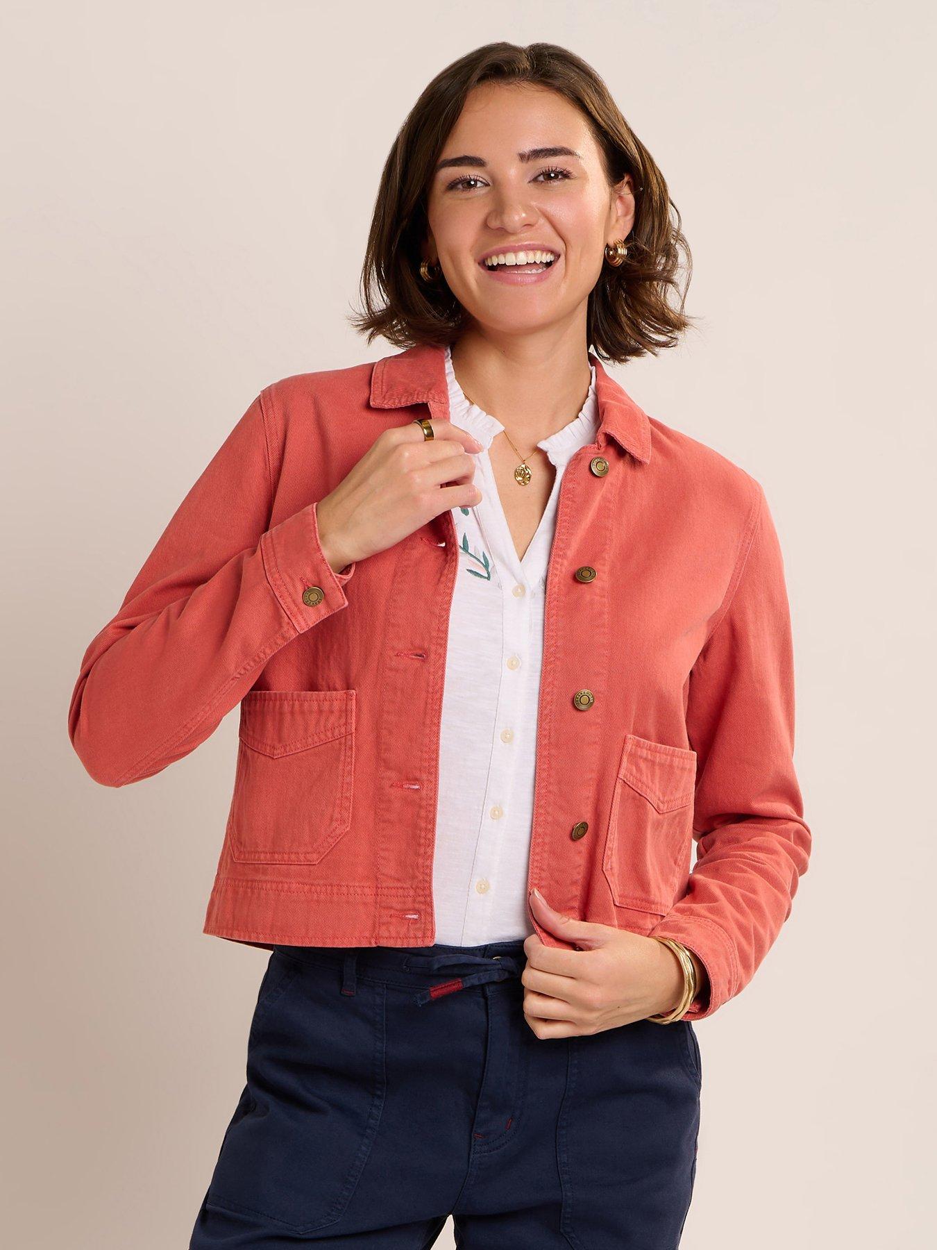 front image of brakeburn-juana-jacket-orange