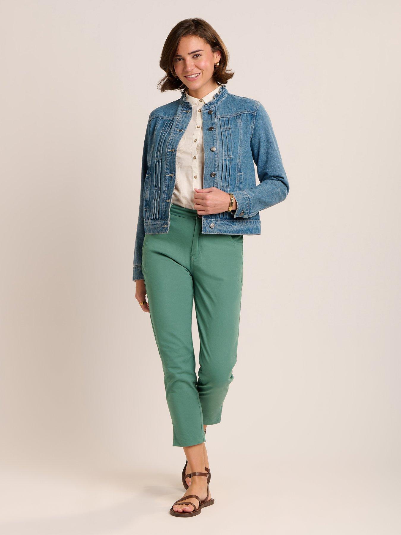  image of brakeburn-ruffle-neck-jacket-blue