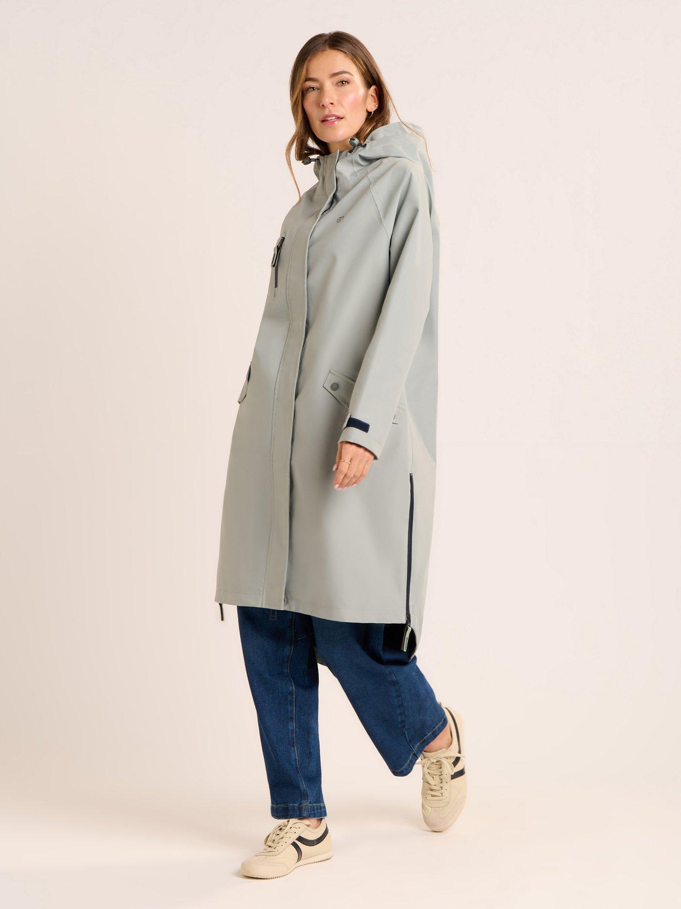 front image of brakeburn-pop-waterproof-jacket-blue