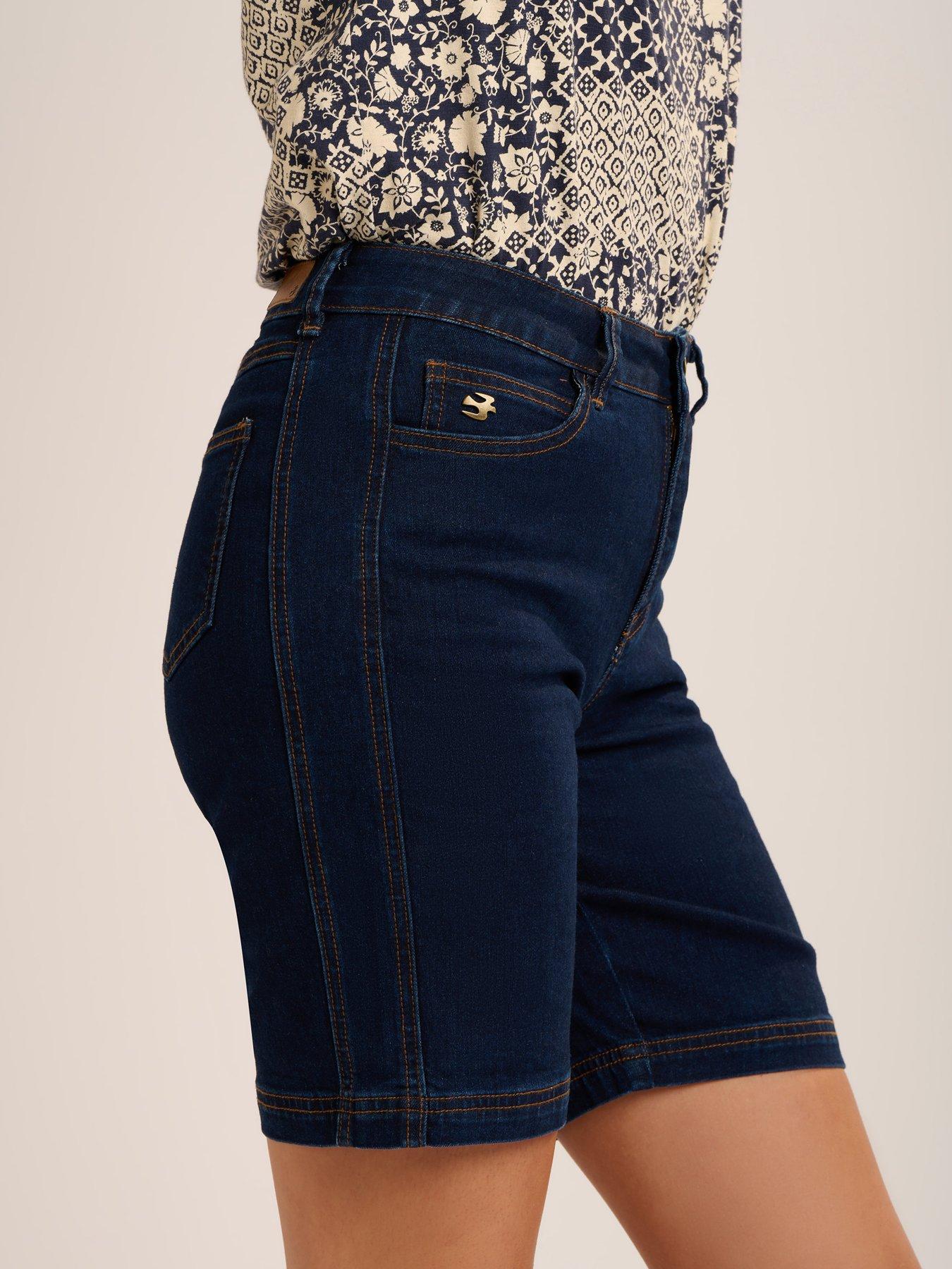 Image 3 of 6 of Brakeburn Slim Fit Denim Short - Navy