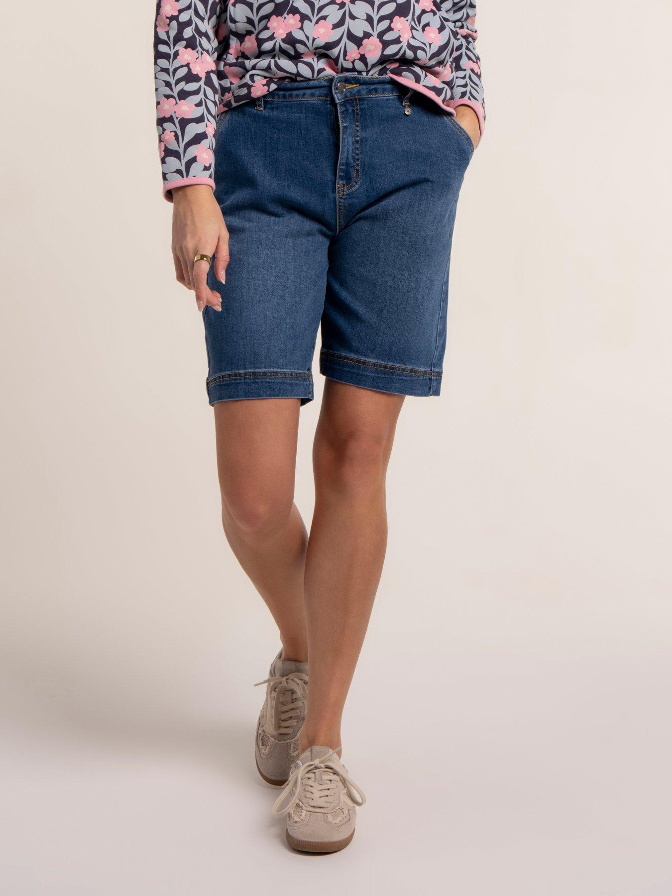 Brakeburn Wide Leg Denim Short - Blue