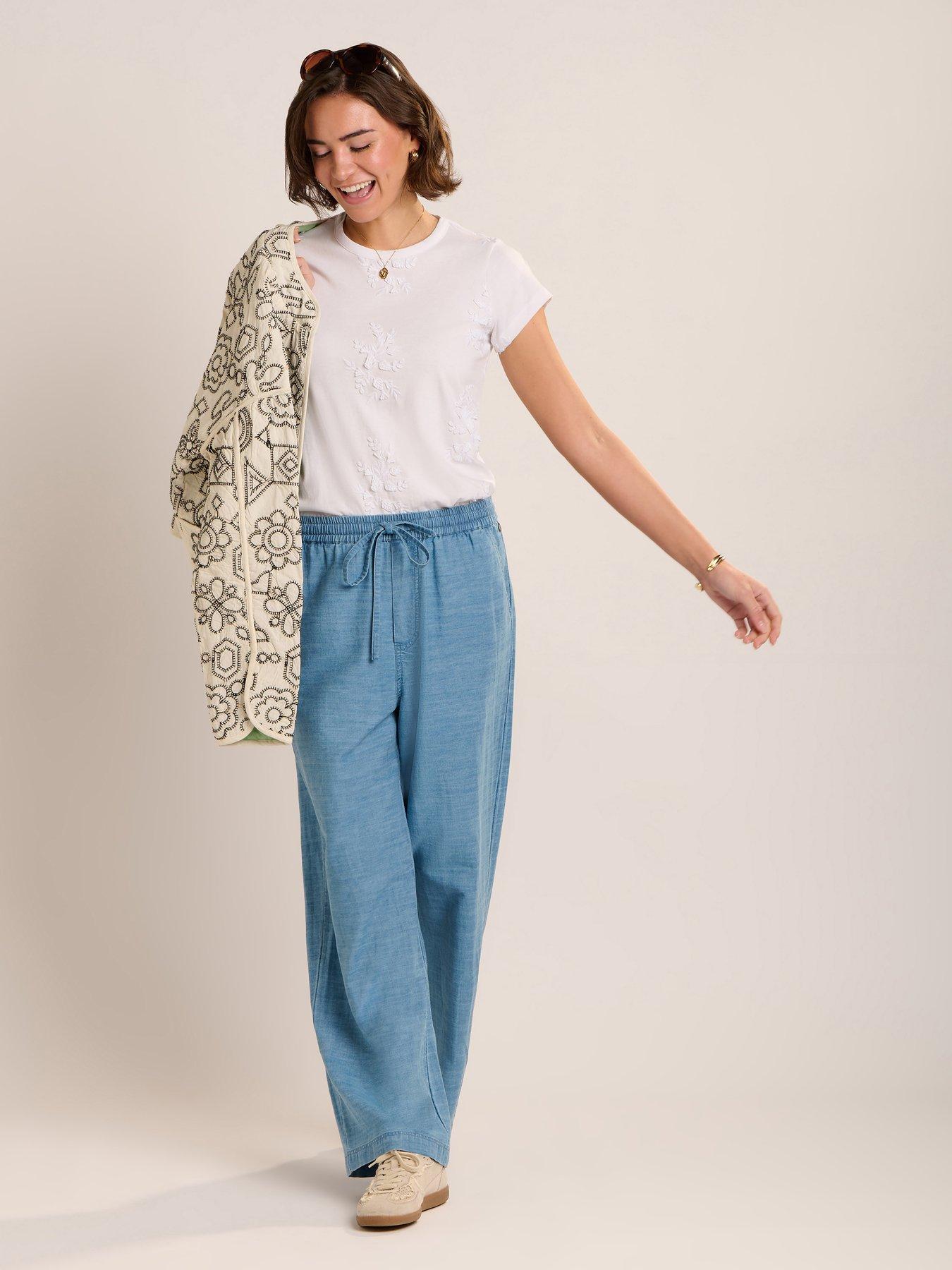 image of brakeburn-copacabana-trouser-blue
