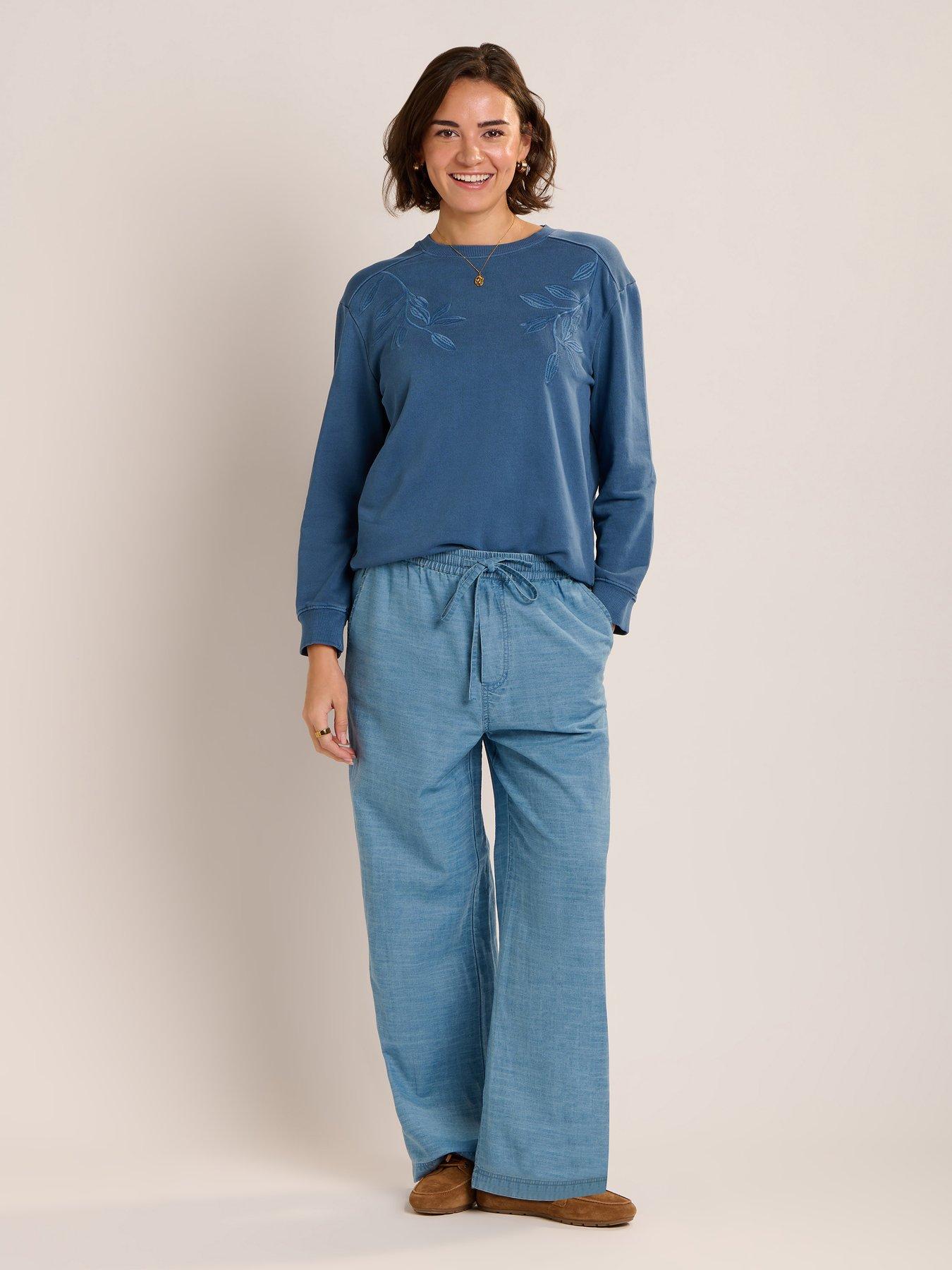  image of brakeburn-copacabana-trouser-blue