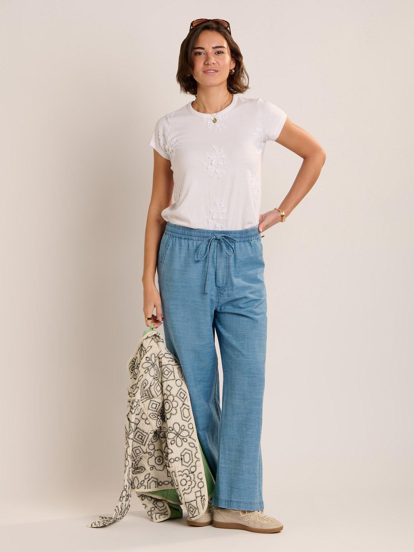  image of brakeburn-copacabana-trouser-blue