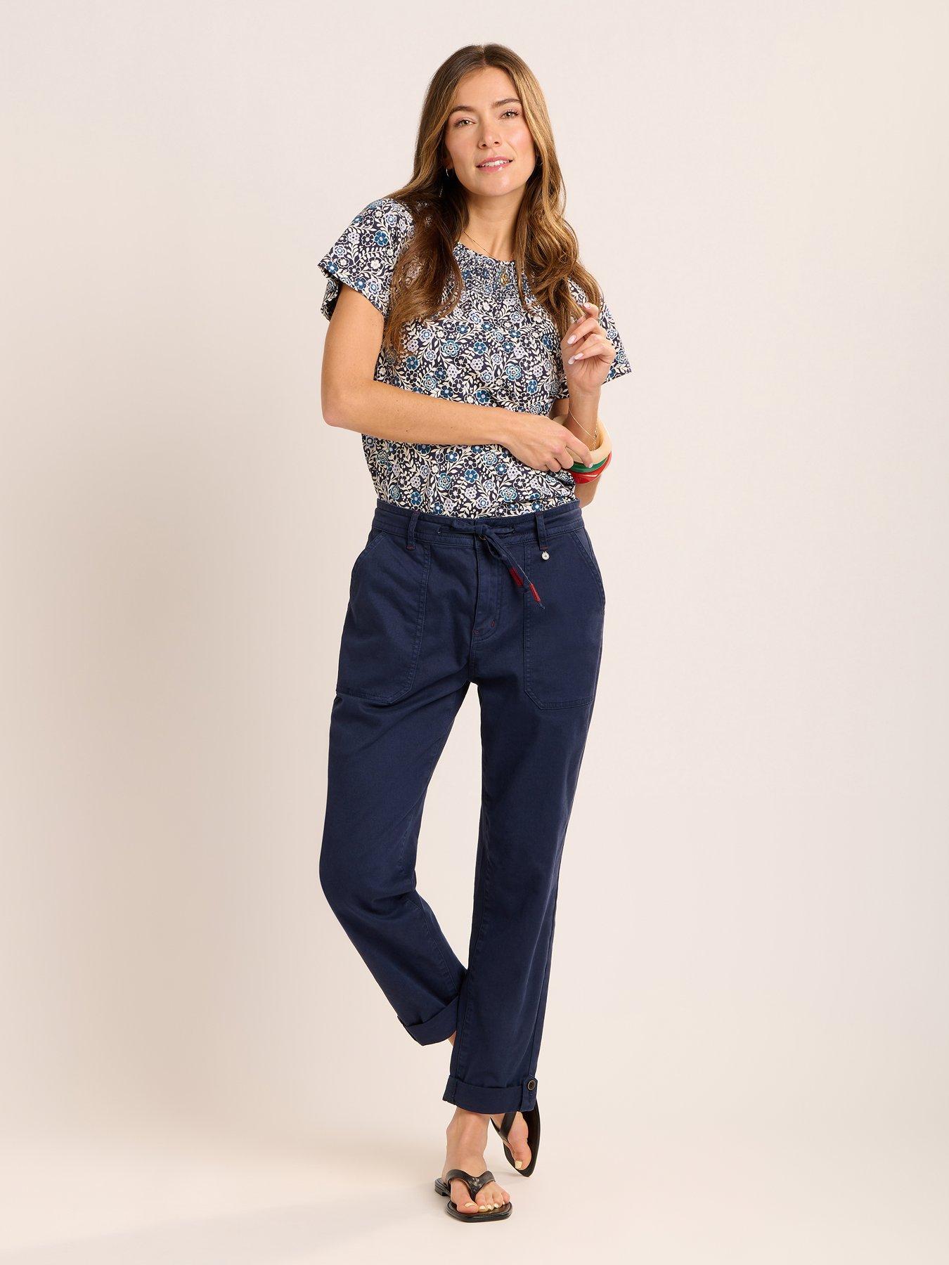 Image 4 of 7 of Brakeburn Blake Turn Up Trousers - Navy