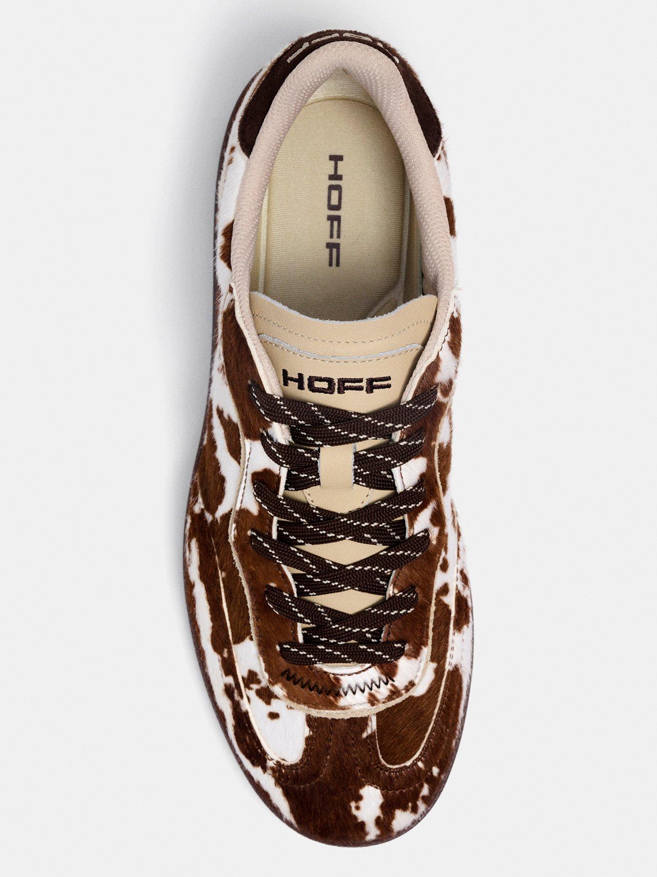 Image 4 of 6 of Hoff Womens Park Cow Print Trainers - Brown