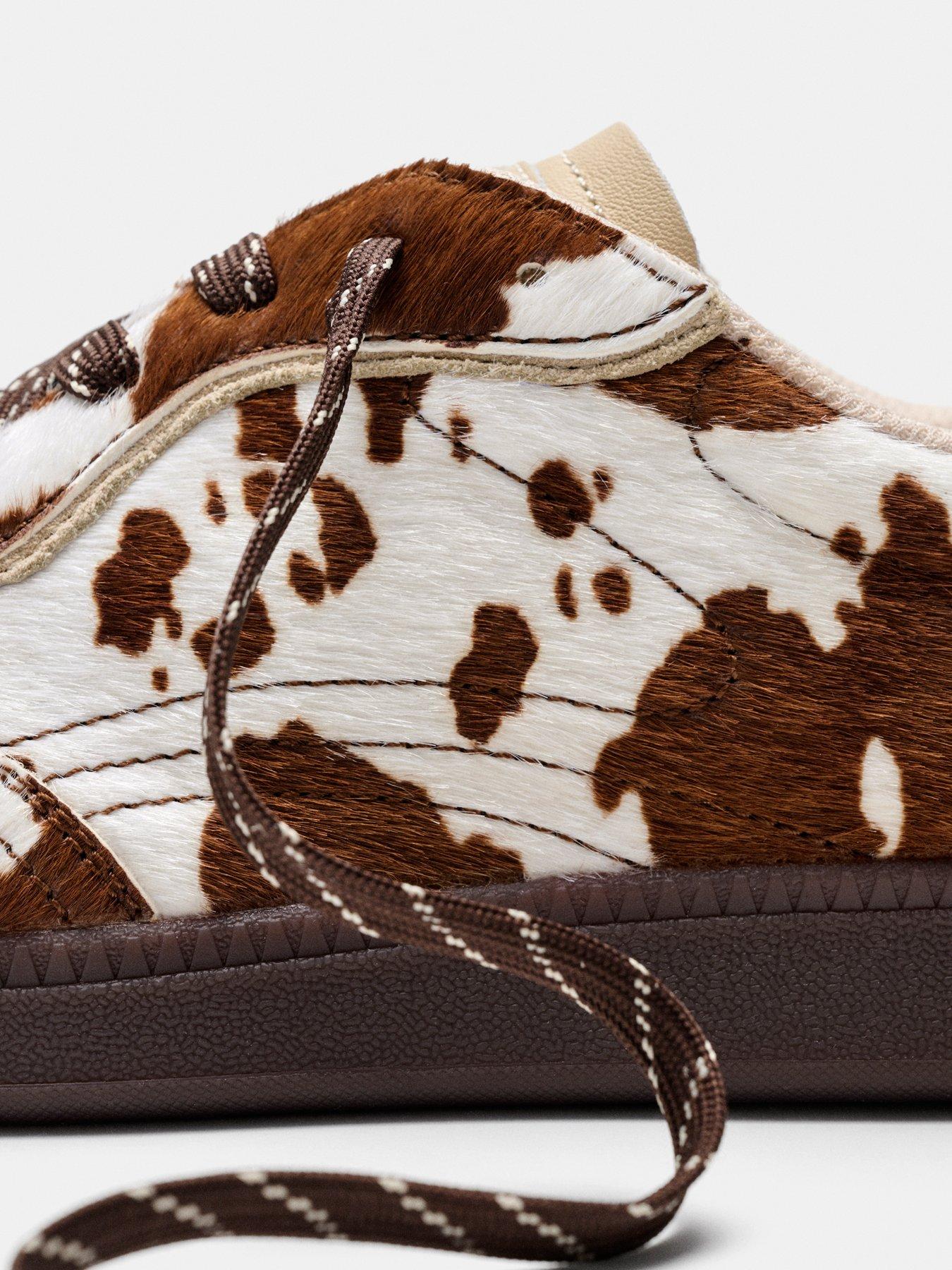 Image 6 of 6 of Hoff Womens Park Cow Print Trainers - Brown