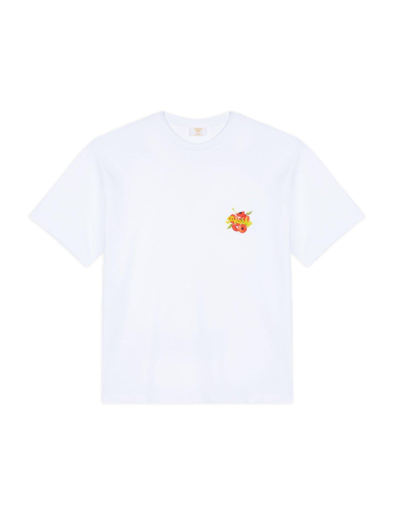 Image 4 of 4 of CHELSEA PEERS Oversized Graphic T-Shirt &nbsp;- White