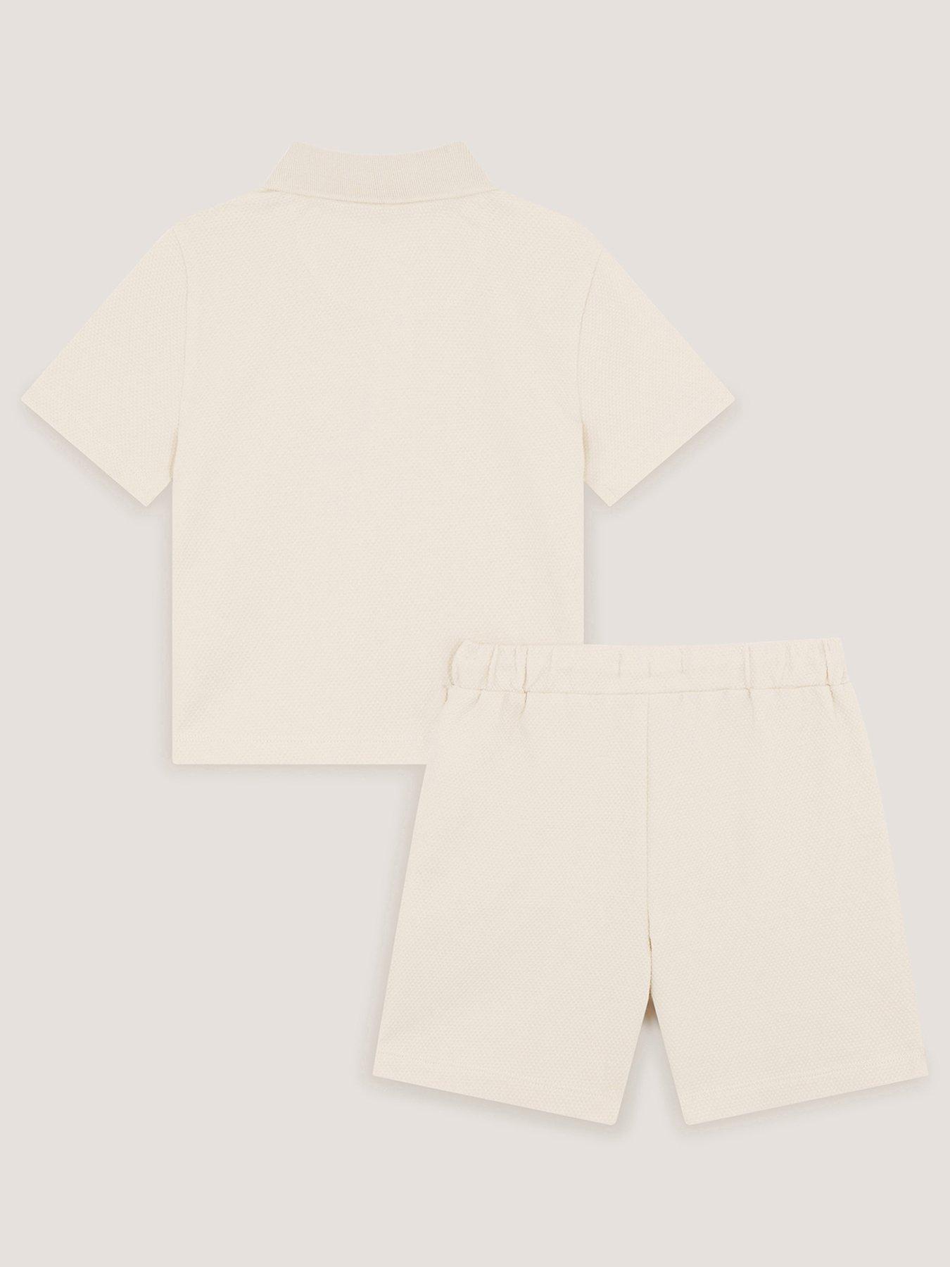  image of monsoon-boys-plain-jersey-set-beige
