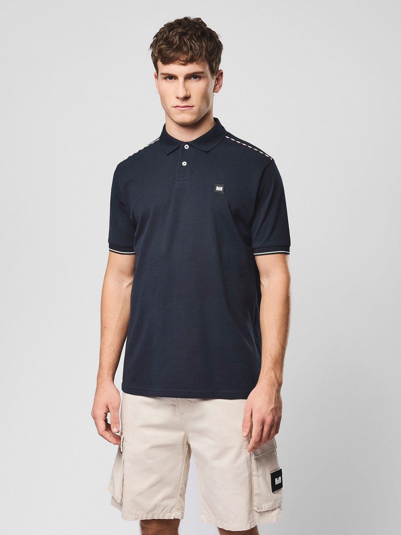 Weekend Offender Weekend Offender Sakai Short Sleeve Polo Shirt - Navy