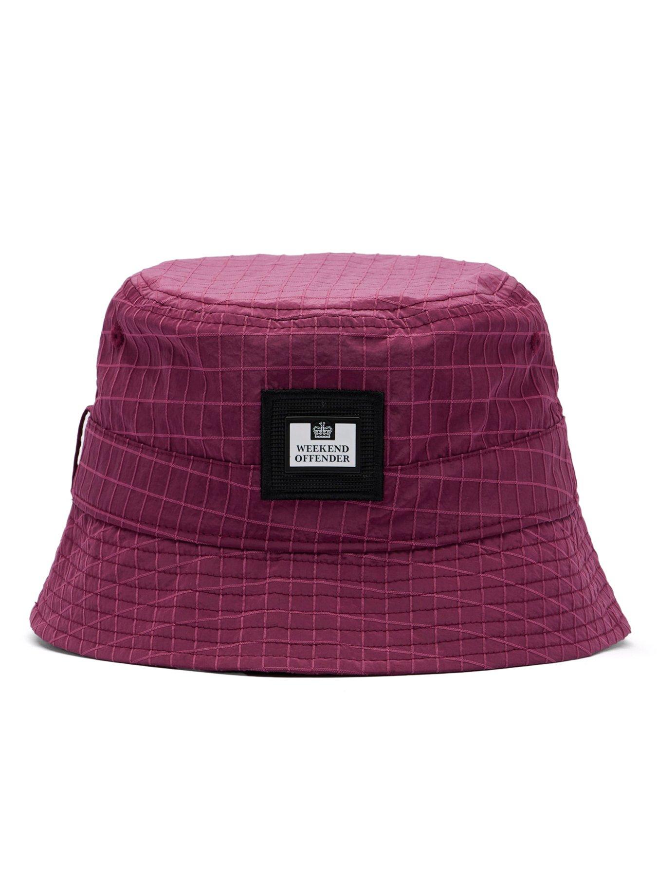 stillFront image of weekend-offender-weekend-offender-boukhari-bucket-hat-dark-pink
