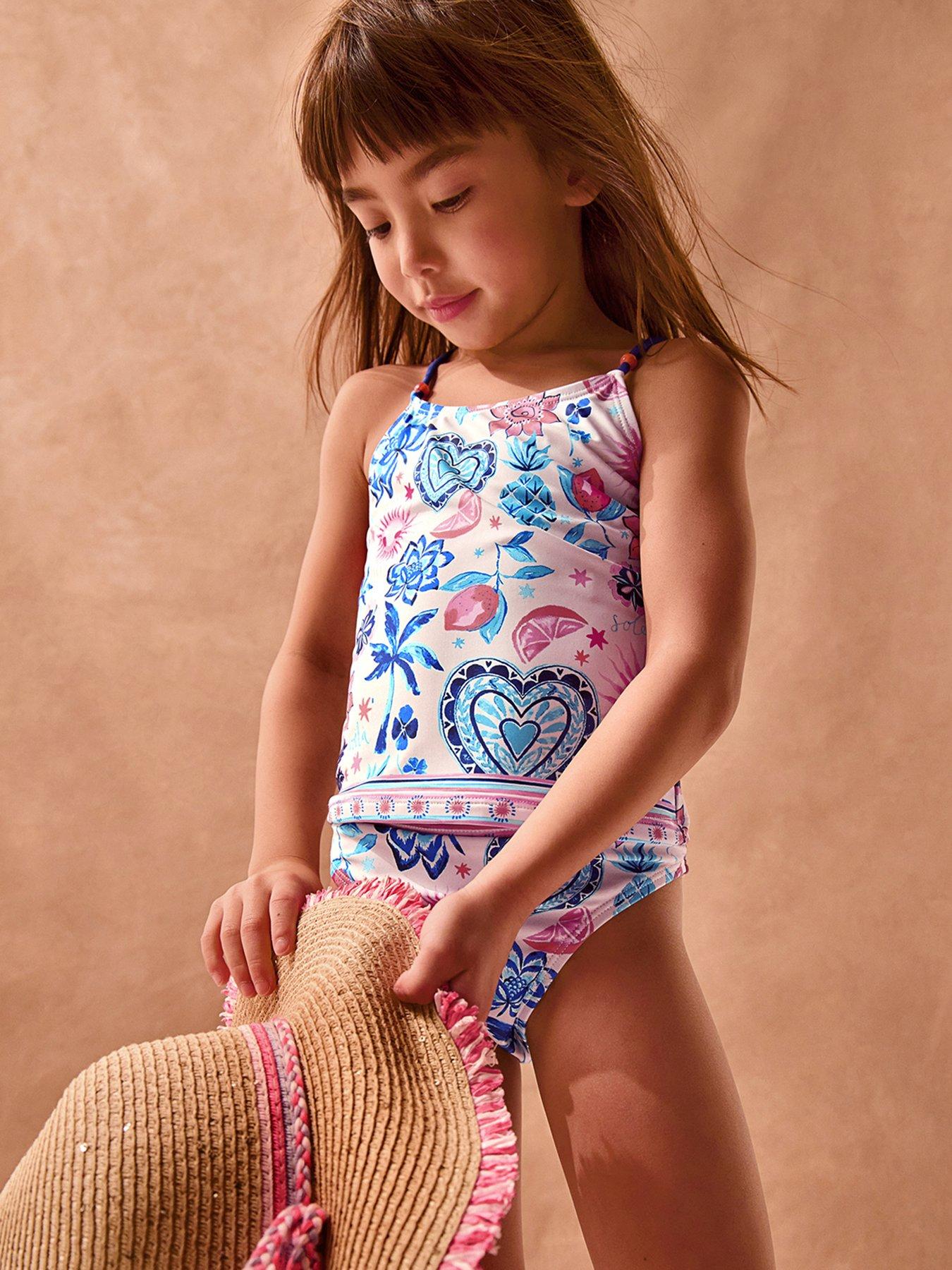 Monsoon Girls Hearts Pineapple Tankini - Cream