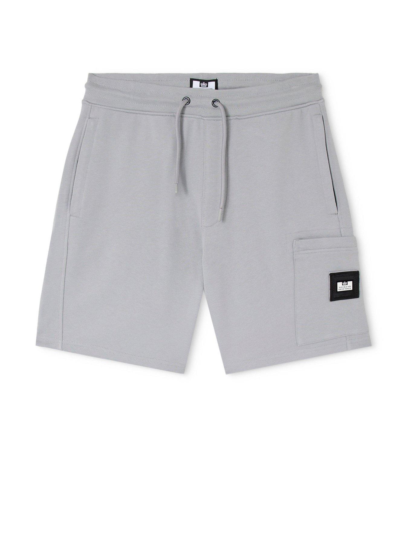  image of weekend-offender-hawkins-cargo-sweat-shorts-grey