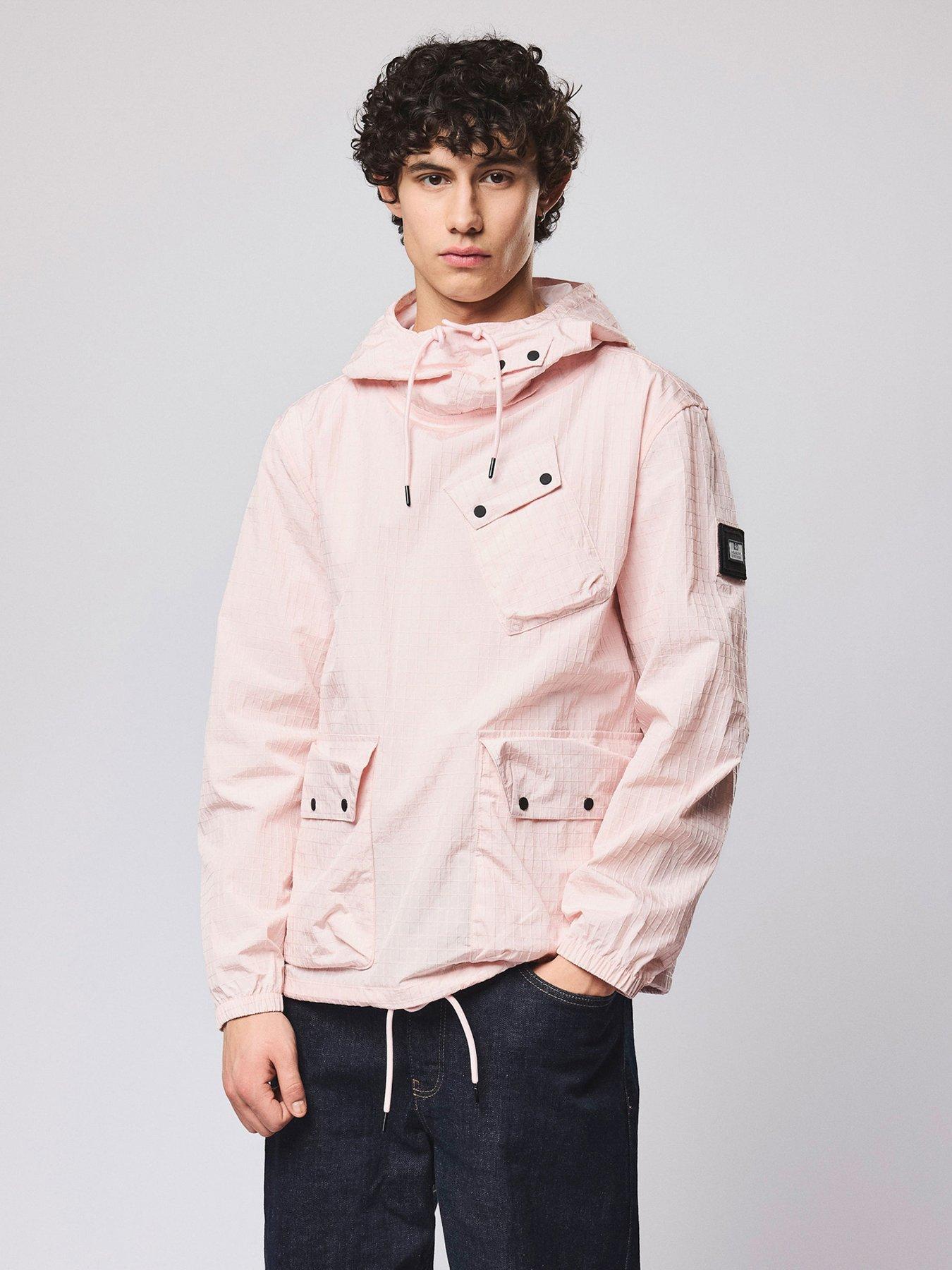  image of weekend-offender-weekend-offender-grohl-technical-multi-pocket-waterproof-jacket-light-pink