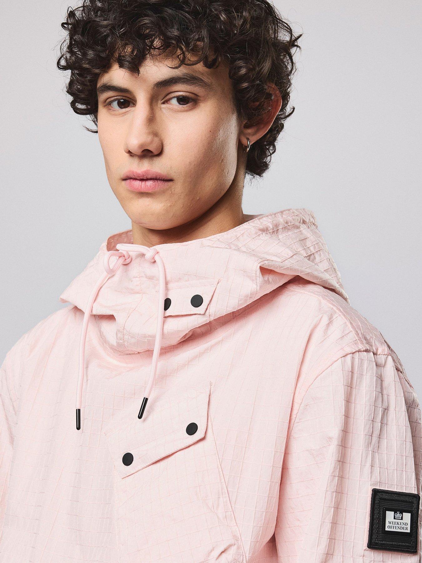 Image 4 of 7 of Weekend Offender Grohl Technical Multi Pocket Waterproof Jacket - Light Pink