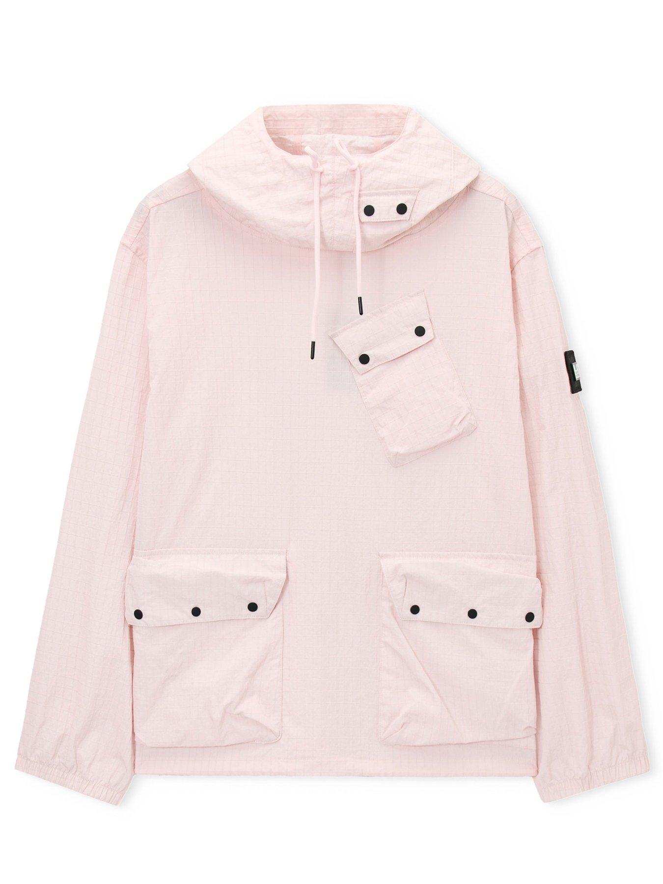  image of weekend-offender-weekend-offender-grohl-technical-multi-pocket-waterproof-jacket-light-pink