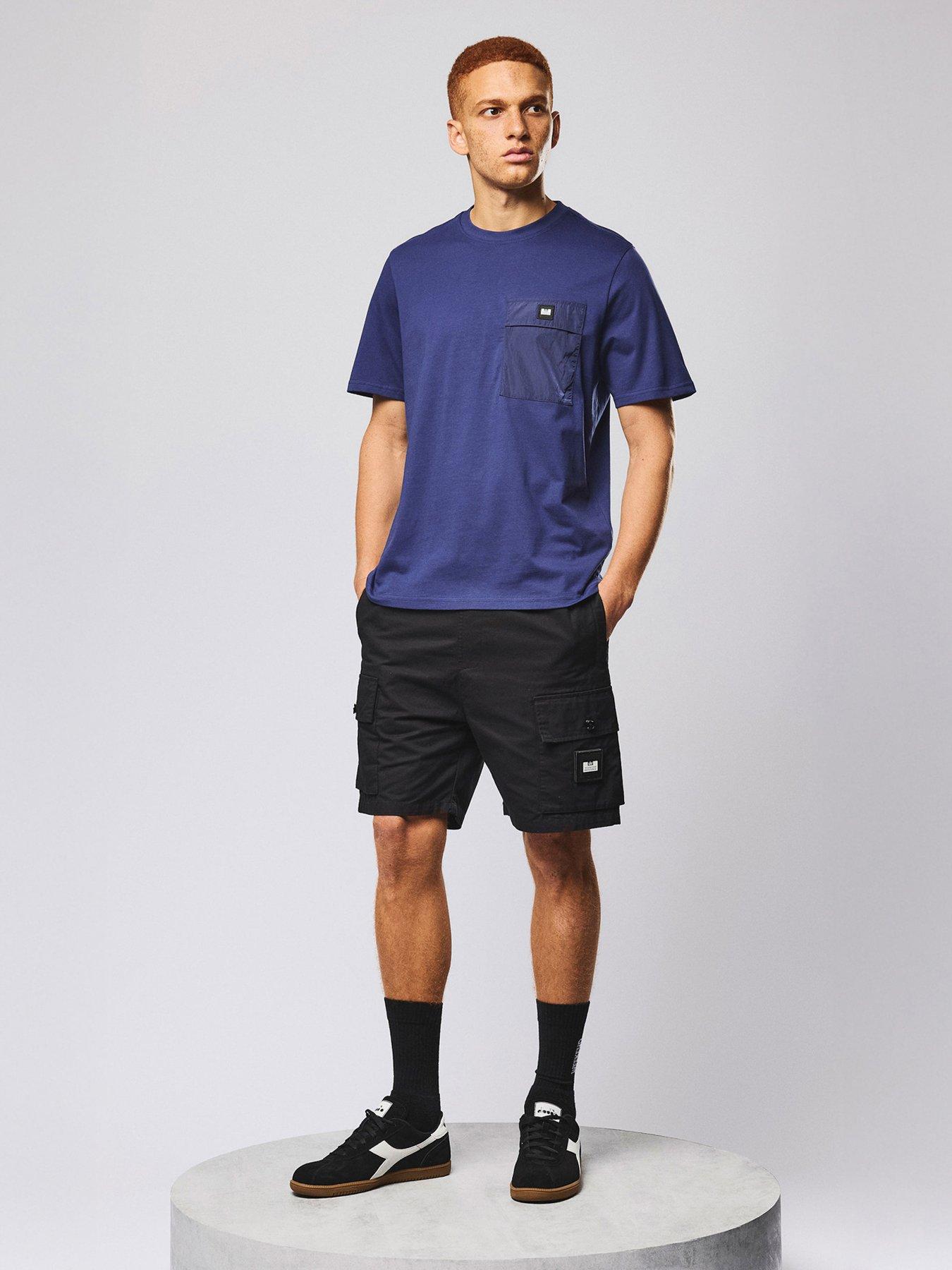  image of weekend-offender-scopello-flat-pocket-cargo-shorts-black