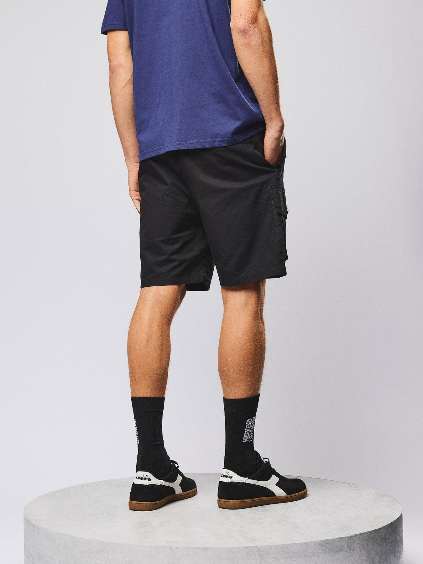  image of weekend-offender-scopello-flat-pocket-cargo-shorts-black