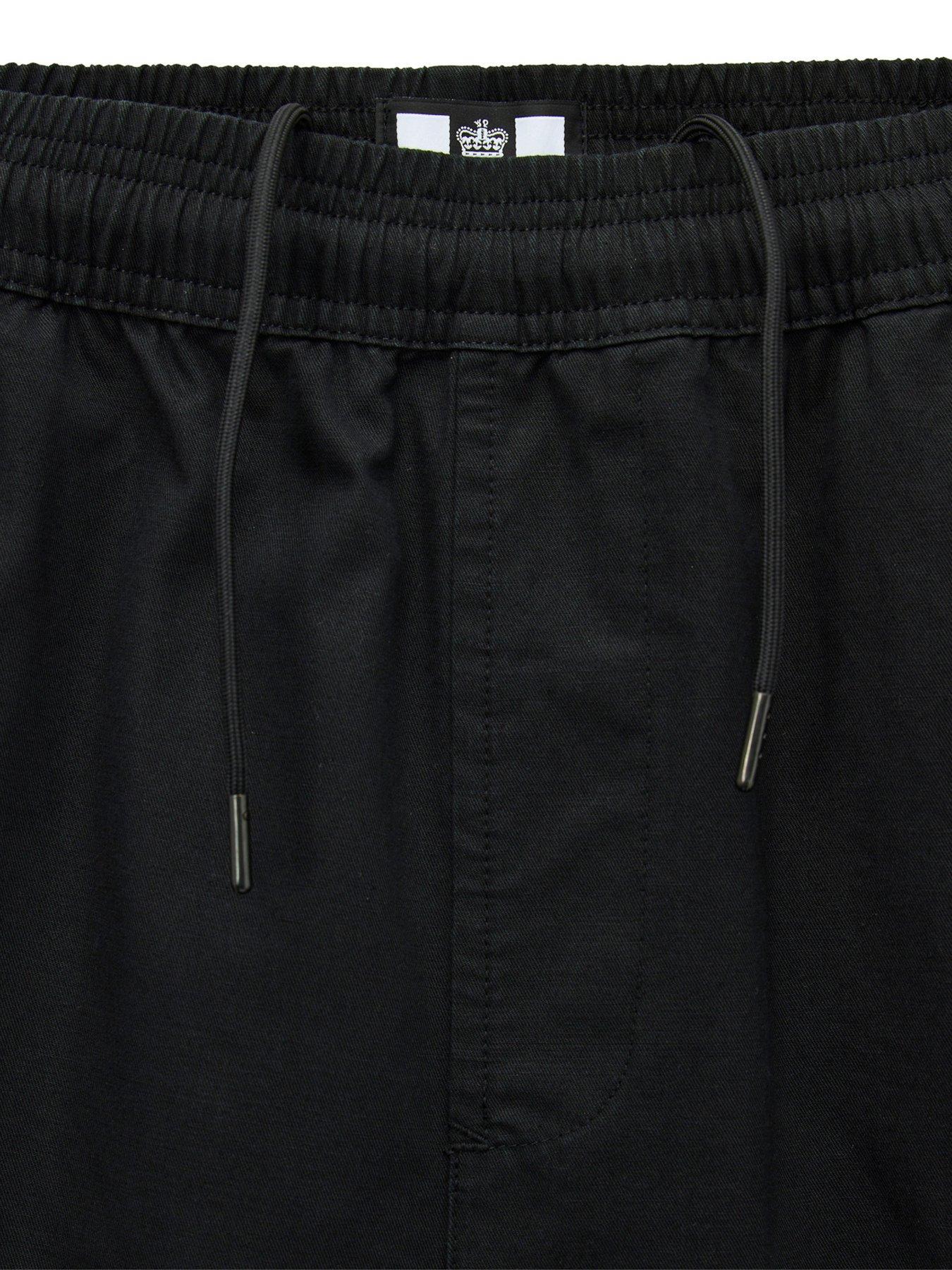 image of weekend-offender-scopello-flat-pocket-cargo-shorts-black