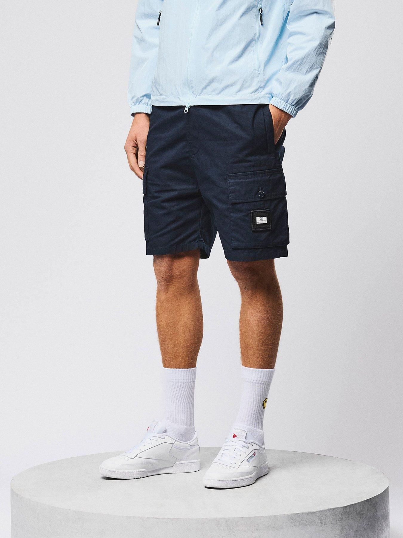  image of weekend-offender-scopello-flat-pocket-cargo-shorts-navy