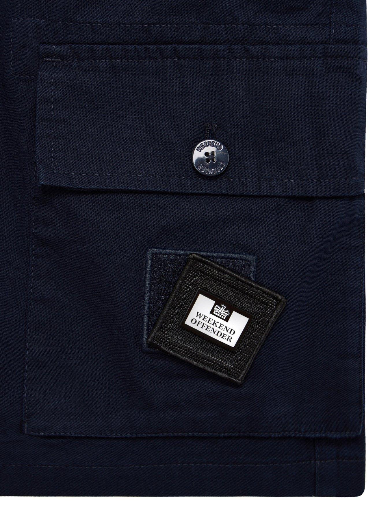  image of weekend-offender-scopello-flat-pocket-cargo-shorts-navy
