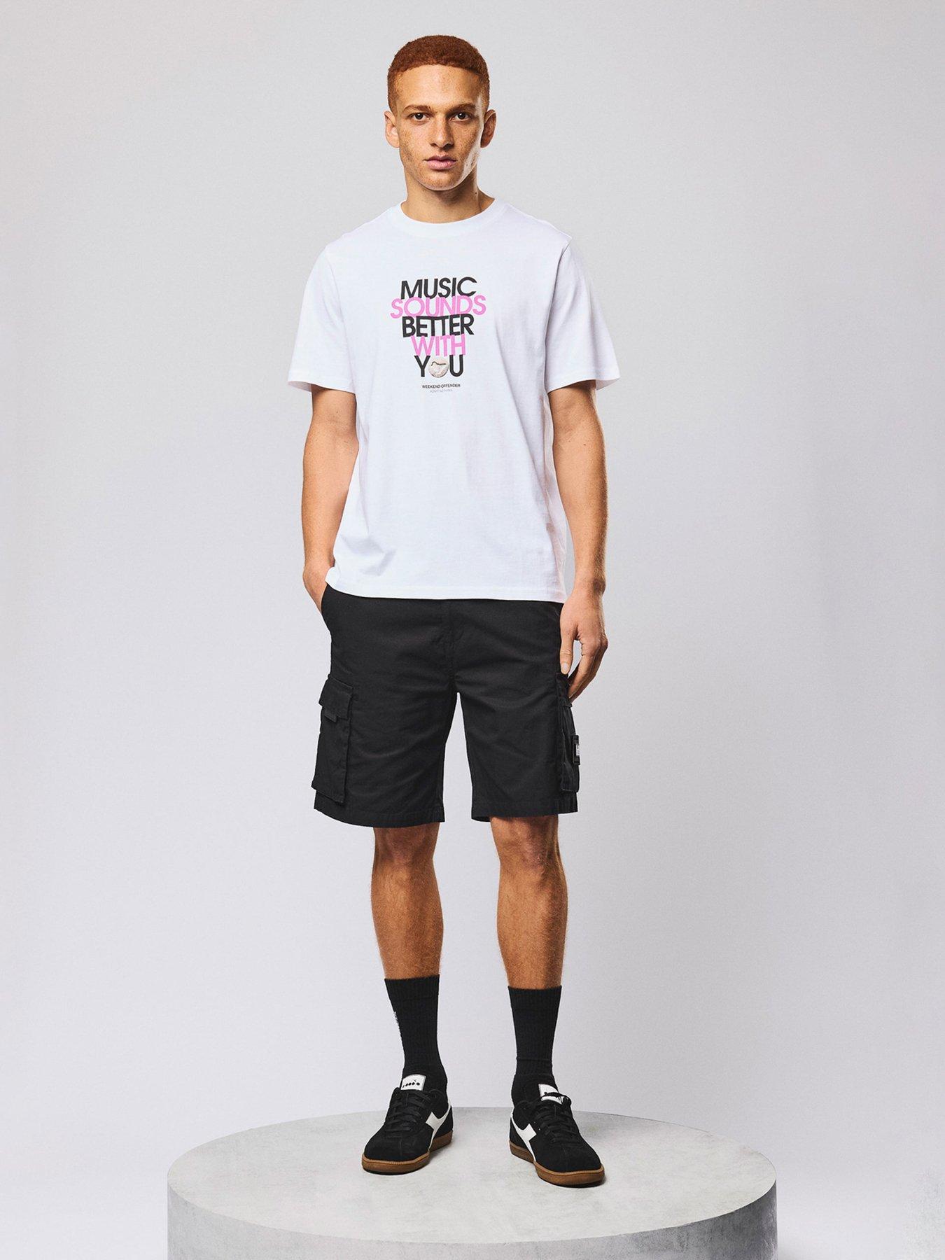  image of weekend-offender-mascia-cargo-shorts-black