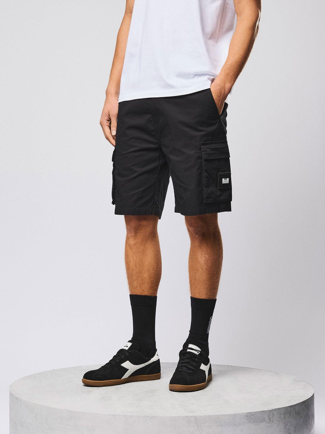  image of weekend-offender-mascia-cargo-shorts-black