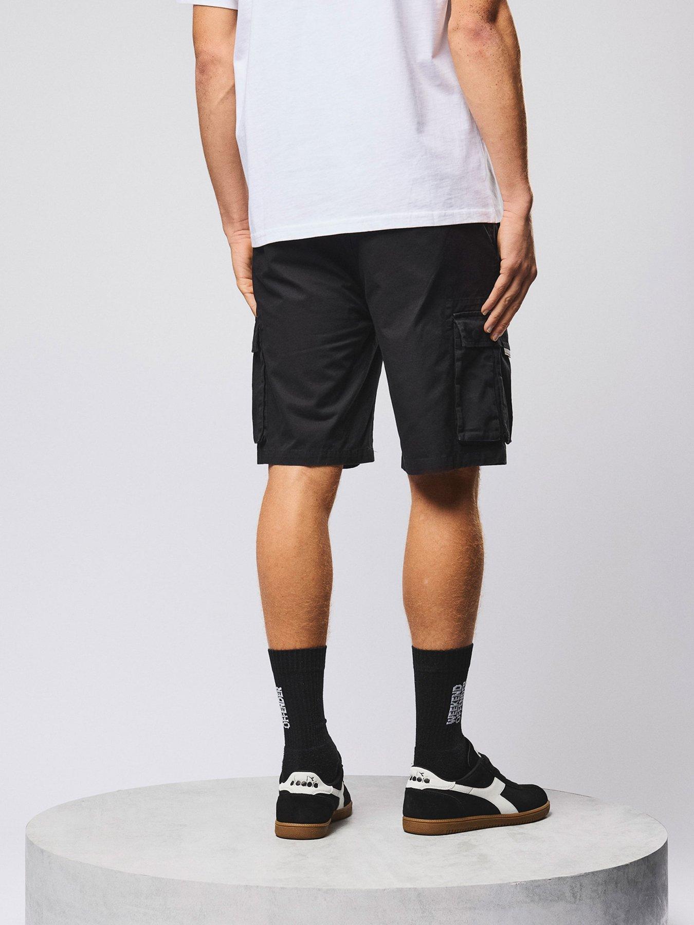  image of weekend-offender-mascia-cargo-shorts-black
