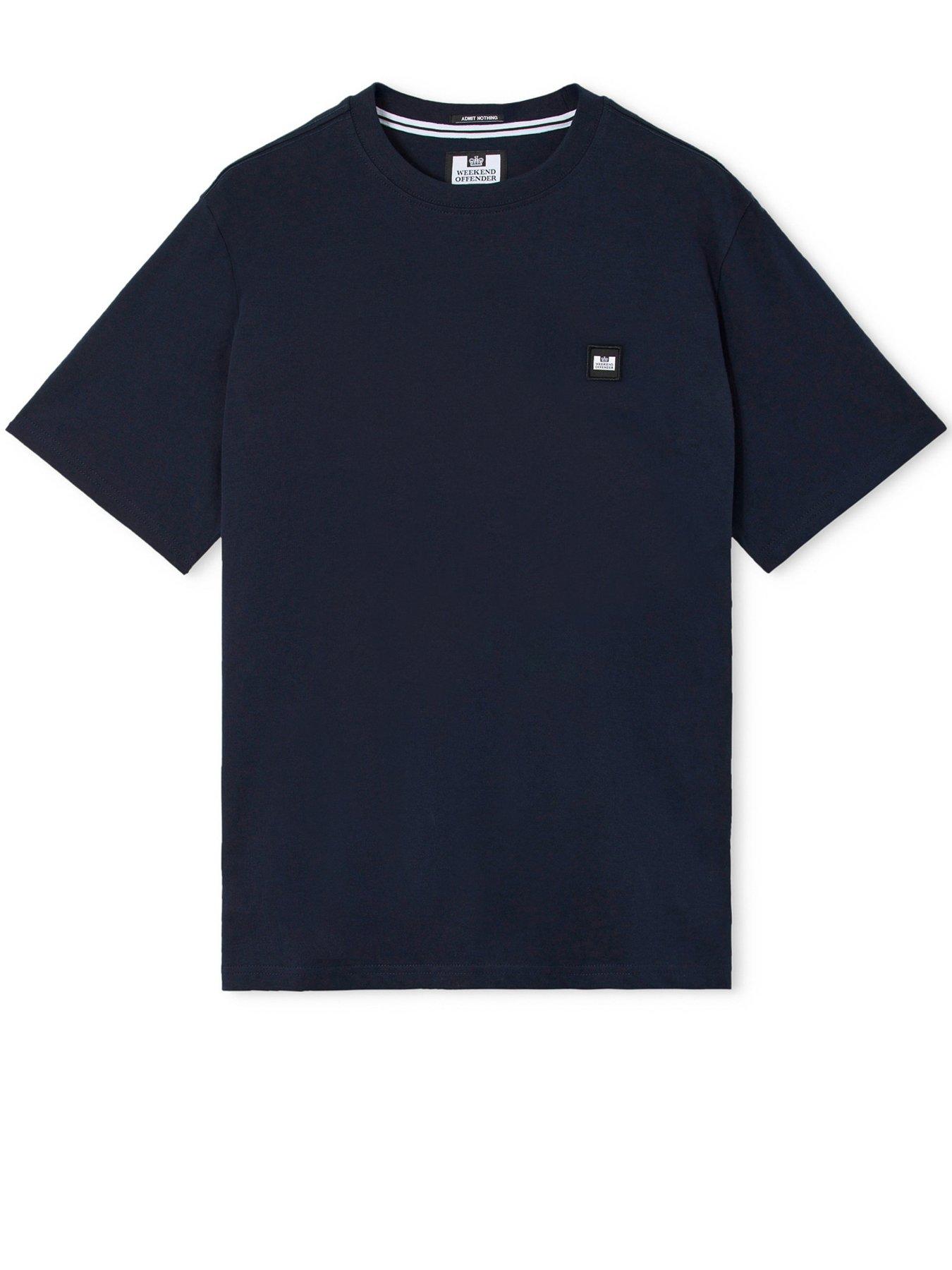  image of weekend-offender-brooklands-classic-badge-t-shirt-navy