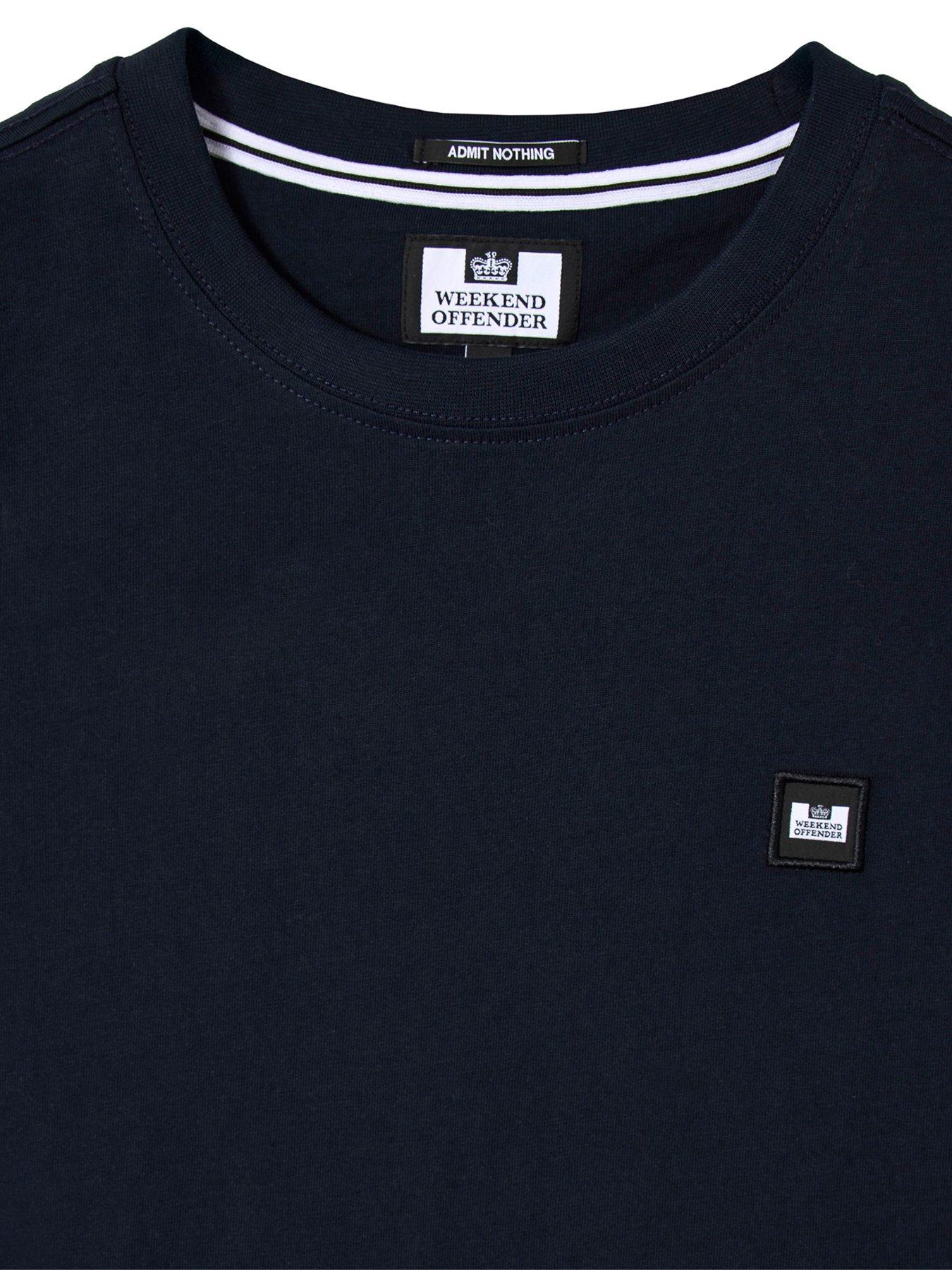  image of weekend-offender-brooklands-classic-badge-t-shirt-navy