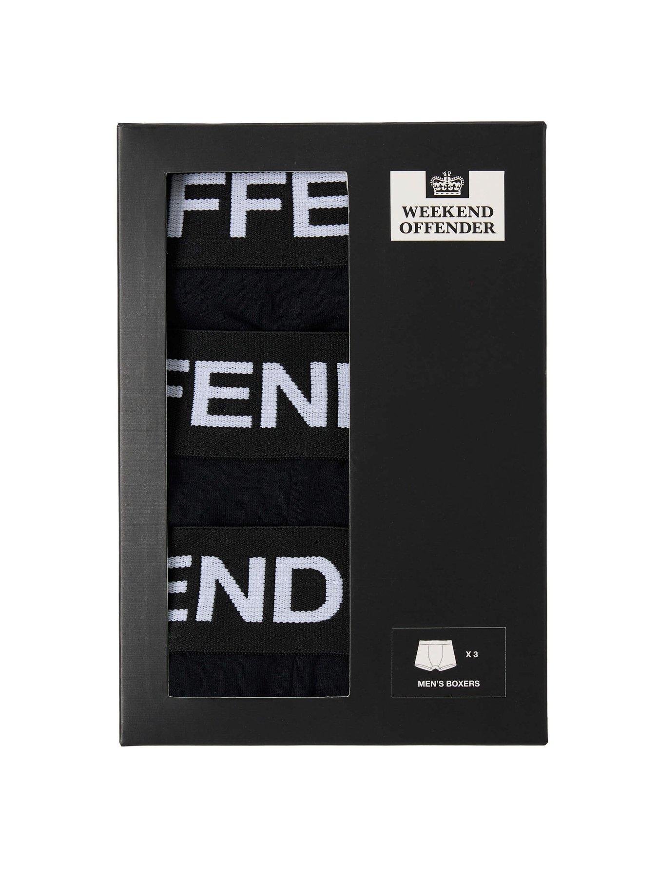  image of weekend-offender-3-pack-boxer-shorts-black