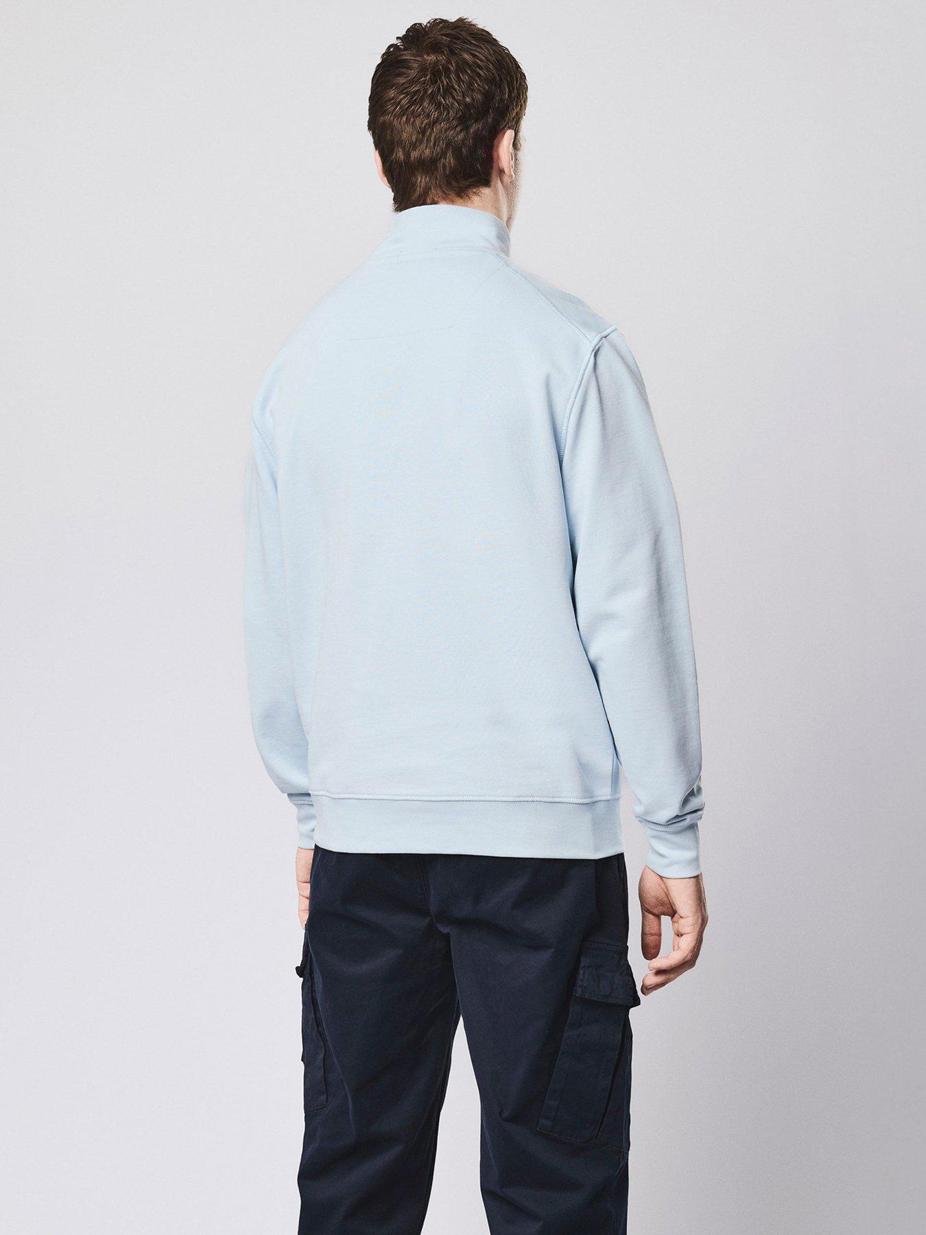  image of weekend-offender-kraviz-14-zip-sweatshirt-light-blue