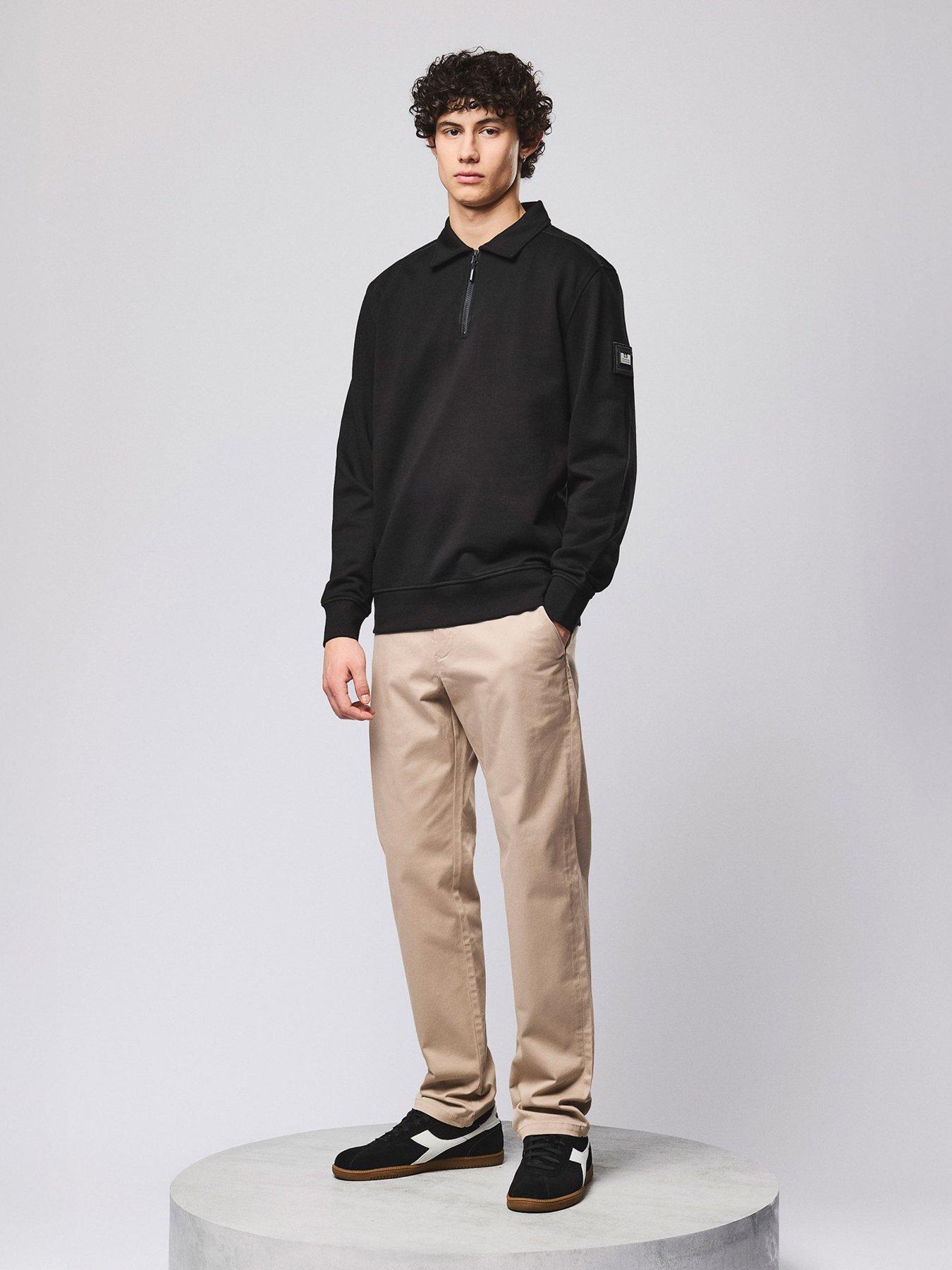 stillFront image of weekend-offender-weekend-offender-sidi-collared-sweatshirt-black