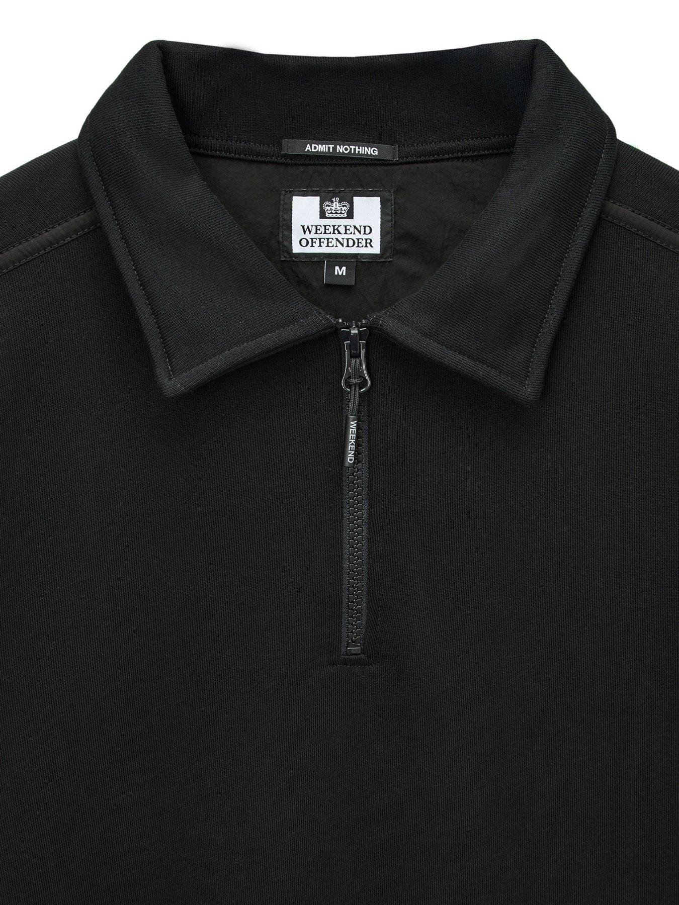  image of weekend-offender-weekend-offender-sidi-collared-sweatshirt-black