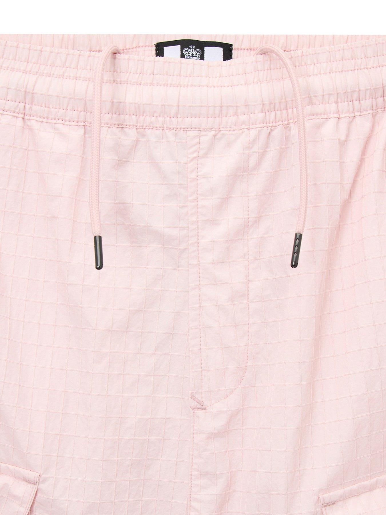 Image 5 of 7 of Weekend Offender Zemmouri Technical Multi Pocket Waterproof Shorts - Light Pink