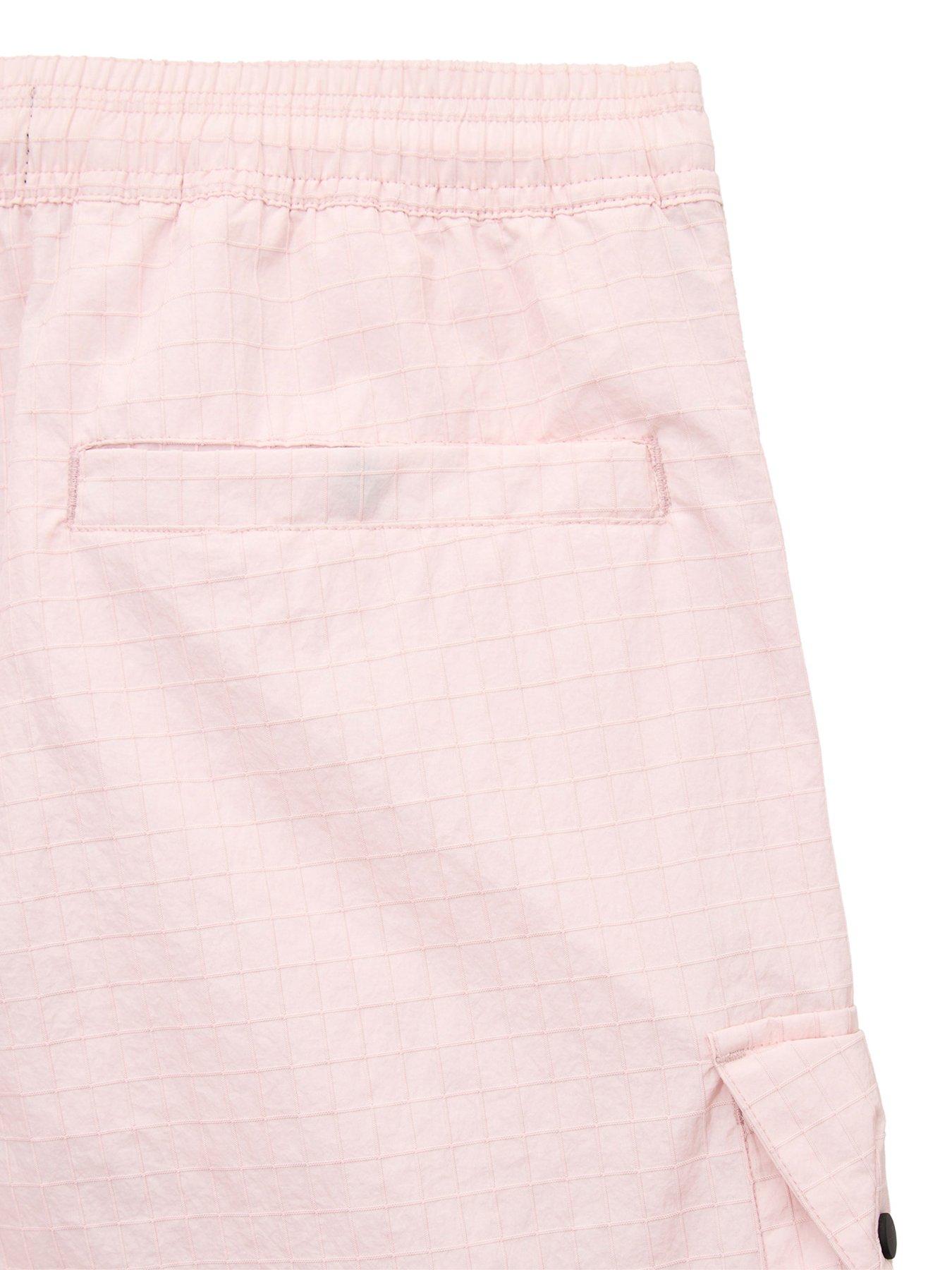 Image 7 of 7 of Weekend Offender Zemmouri Technical Multi Pocket Waterproof Shorts - Light Pink