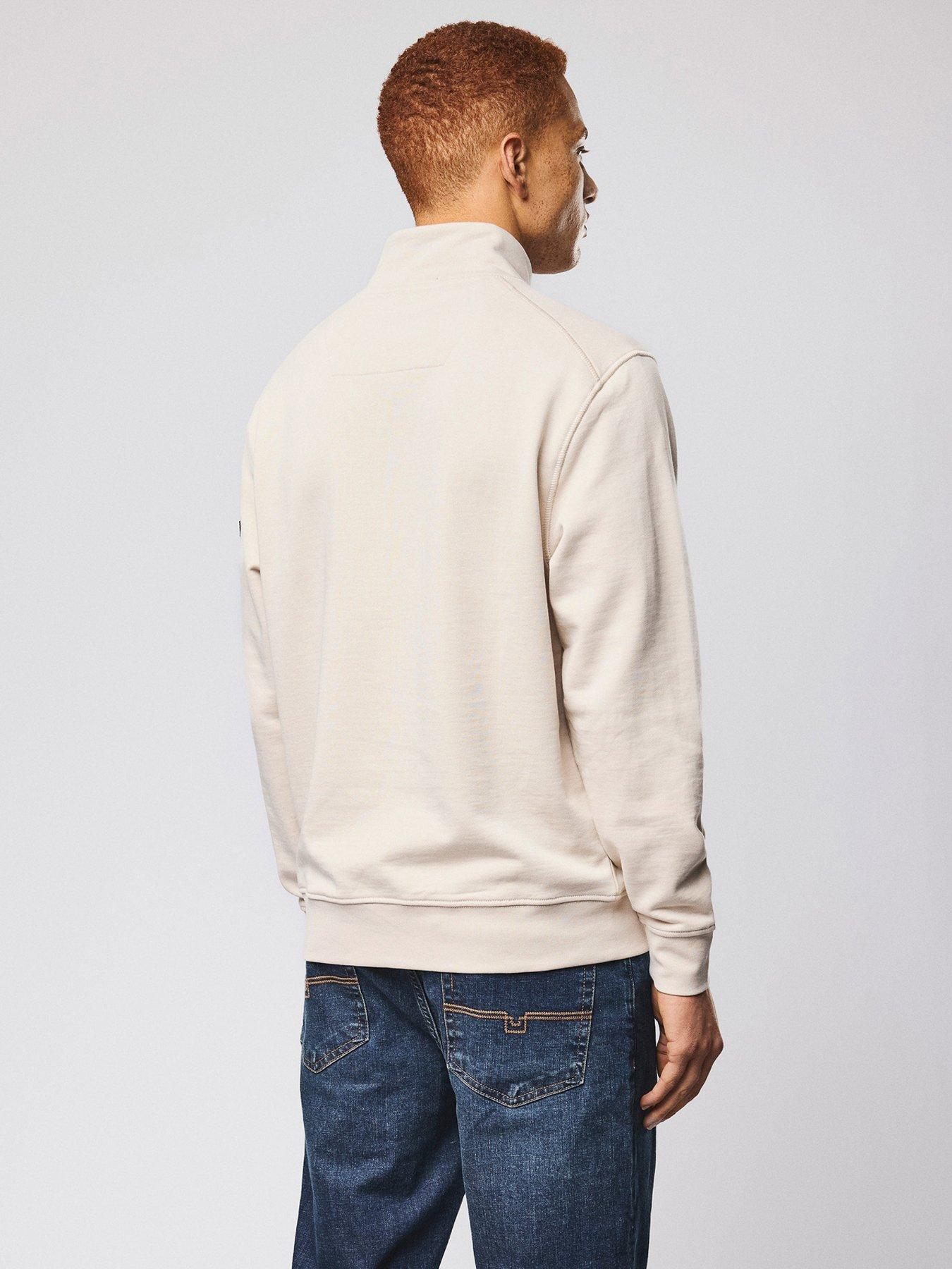  image of weekend-offender-kraviz-14-zip-sweatshirt-beige