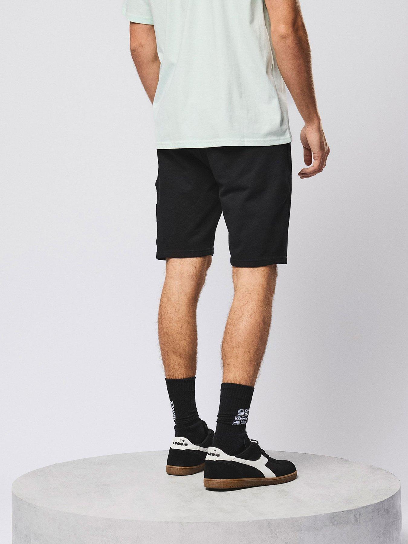  image of weekend-offender-hawkins-cargo-sweat-shorts-black