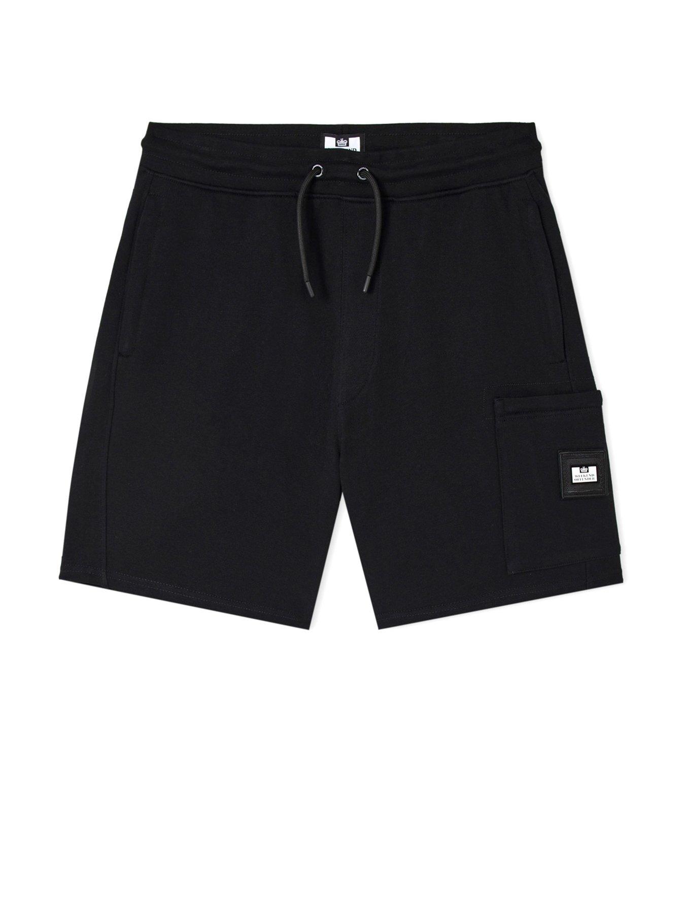  image of weekend-offender-hawkins-cargo-sweat-shorts-black